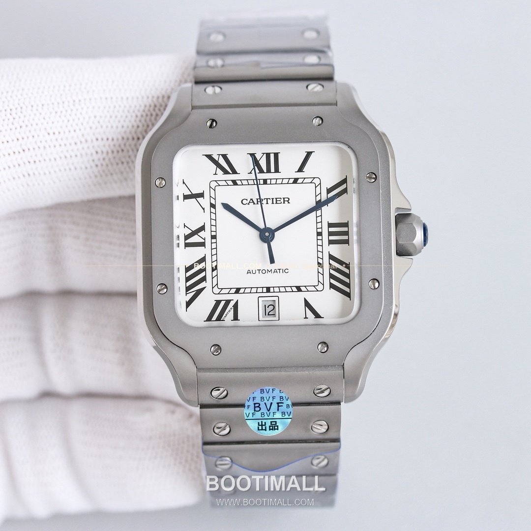 까르띠에 산토스 스틸 블루핸즈 오토매틱 Cartier Santos Steel Blue Hands Automatic 39.8mm 1