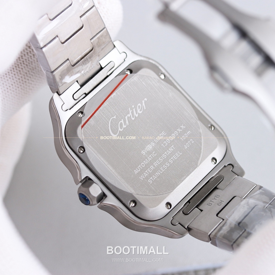 까르띠에 산토스 스틸 블루핸즈 오토매틱 Cartier Santos Steel Blue Hands Automatic 39.8mm 8