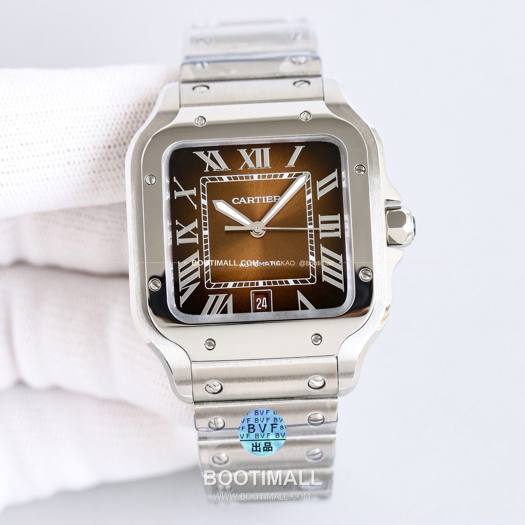 까르띠에 산토스 스틸 블루핸즈 오토매틱 Cartier Santos Steel Blue Hands Automatic 39.8mm 4