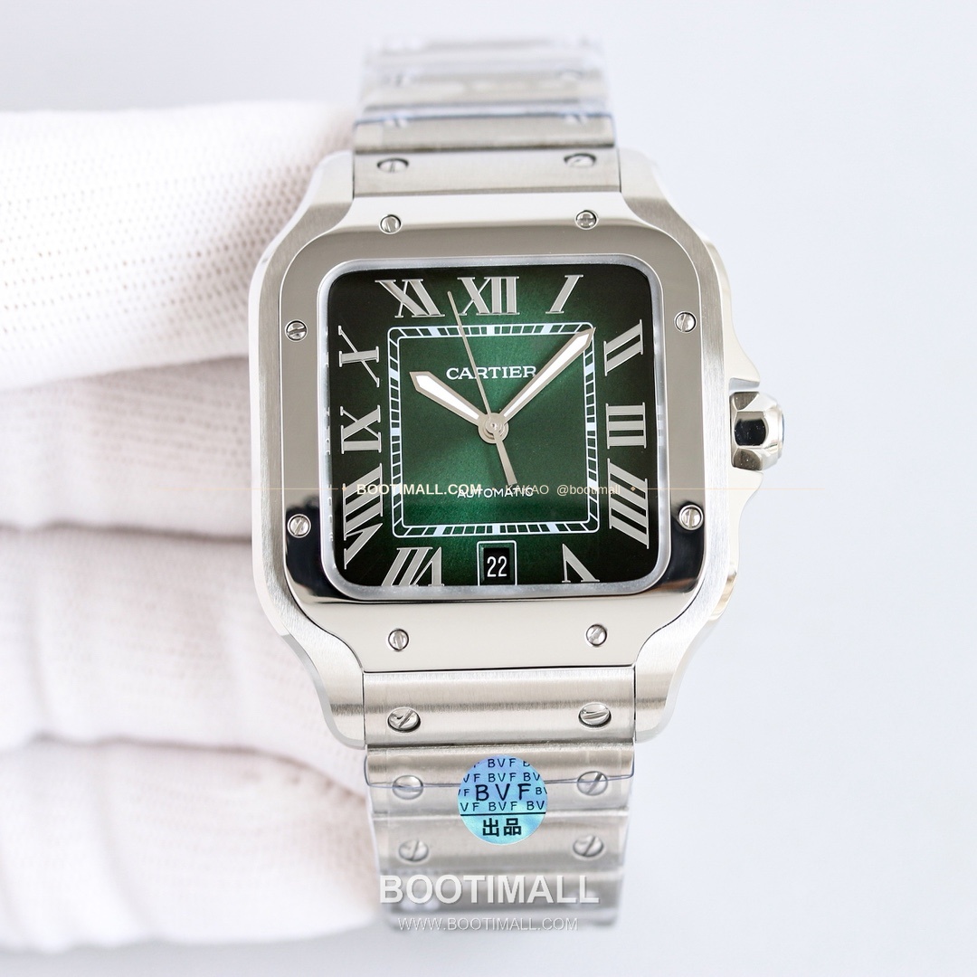 까르띠에 산토스 스틸 블루핸즈 오토매틱 Cartier Santos Steel Blue Hands Automatic 39.8mm 6