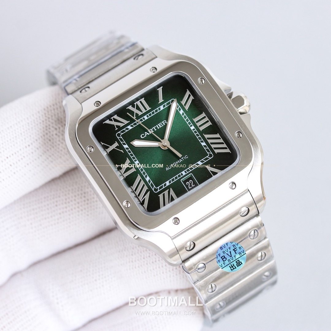 까르띠에 산토스 스틸 블루핸즈 오토매틱 Cartier Santos Steel Blue Hands Automatic 39.8mm 7