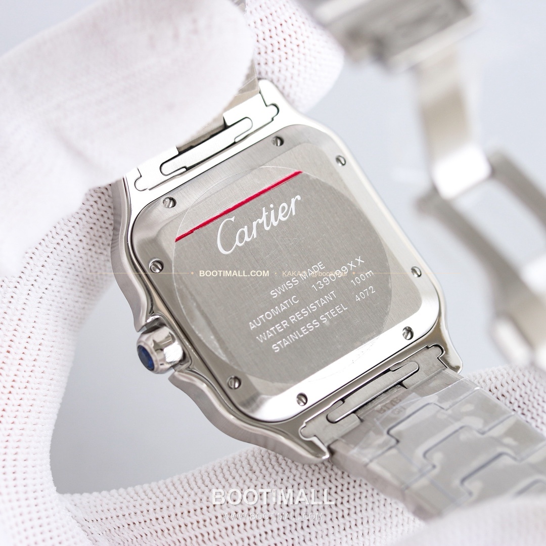 까르띠에 산토스 스틸 블루핸즈 오토매틱 Cartier Santos Steel Blue Hands Automatic 39.8mm 8