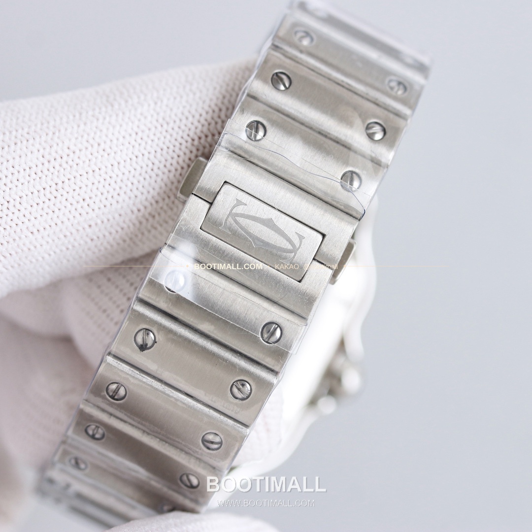 까르띠에 산토스 스틸 블루핸즈 오토매틱 Cartier Santos Steel Blue Hands Automatic 39.8mm 9