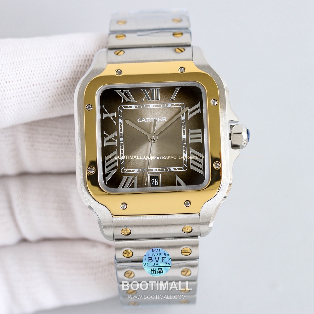 까르띠에 산토스 스틸 블루핸즈 오토매틱 Cartier Santos Steel Blue Hands Automatic 39.8mm 3