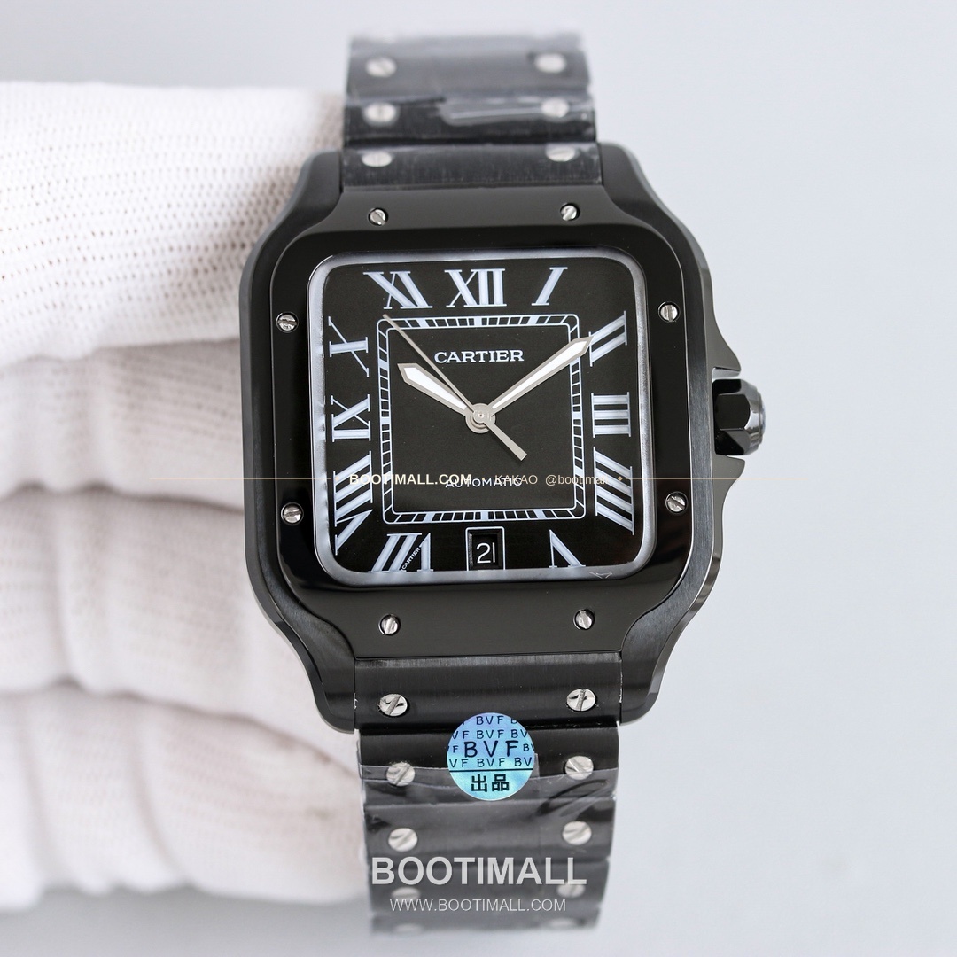 까르띠에 산토스 스틸 블루핸즈 오토매틱 Cartier Santos Steel Blue Hands Automatic 39.8mm 5