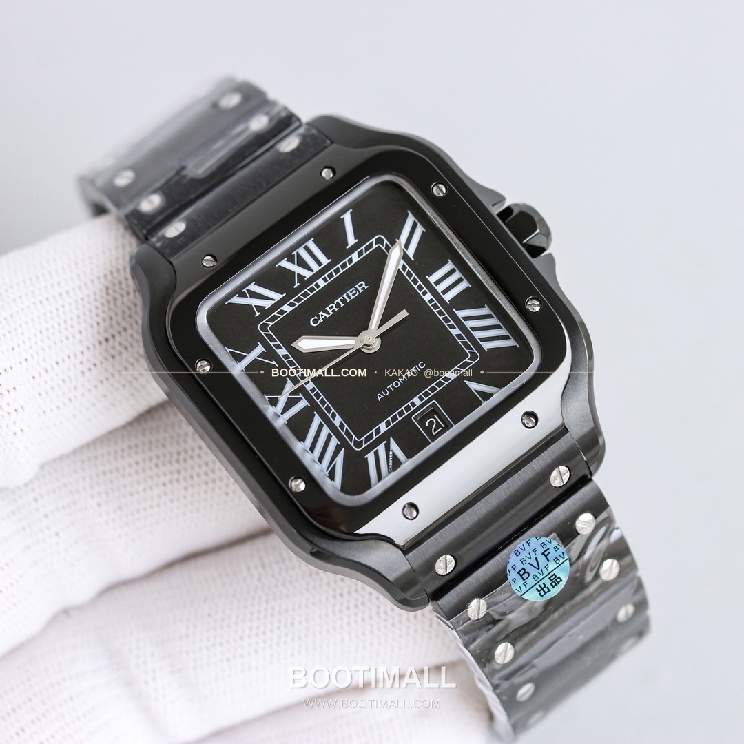 까르띠에 산토스 스틸 블루핸즈 오토매틱 Cartier Santos Steel Blue Hands Automatic 39.8mm 6
