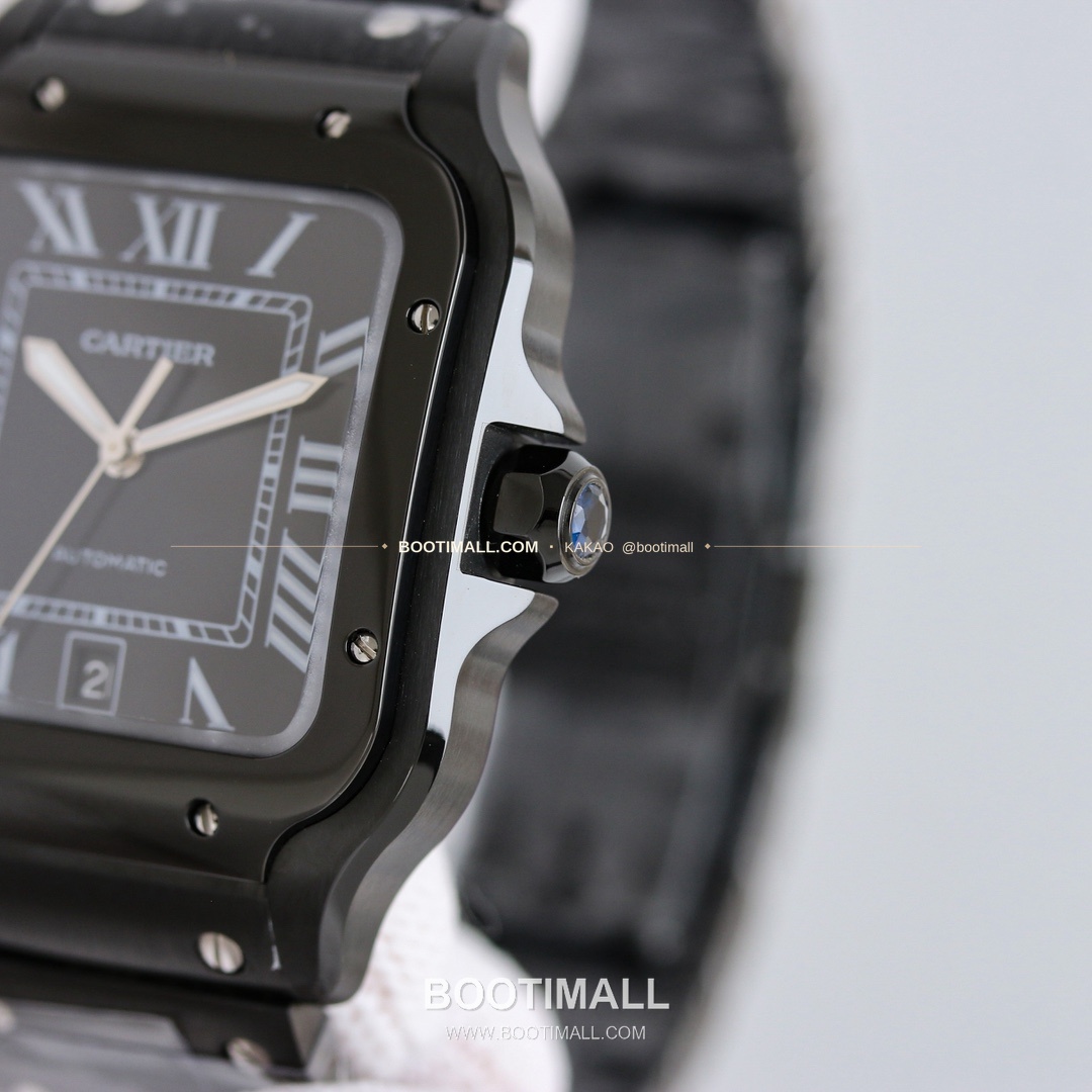 까르띠에 산토스 스틸 블루핸즈 오토매틱 Cartier Santos Steel Blue Hands Automatic 39.8mm 7