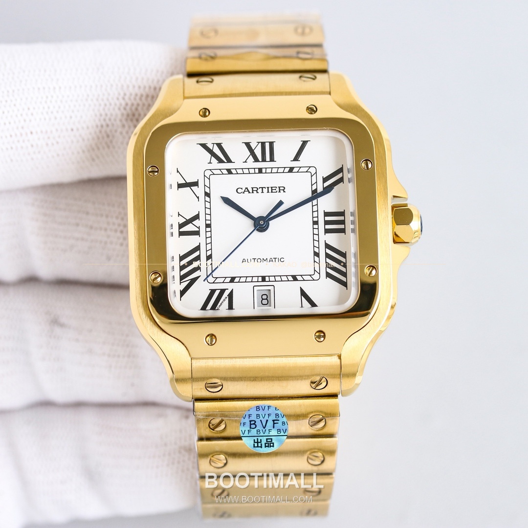 까르띠에 산토스 스틸 블루핸즈 오토매틱 Cartier Santos Steel Blue Hands Automatic 39.8mm 1