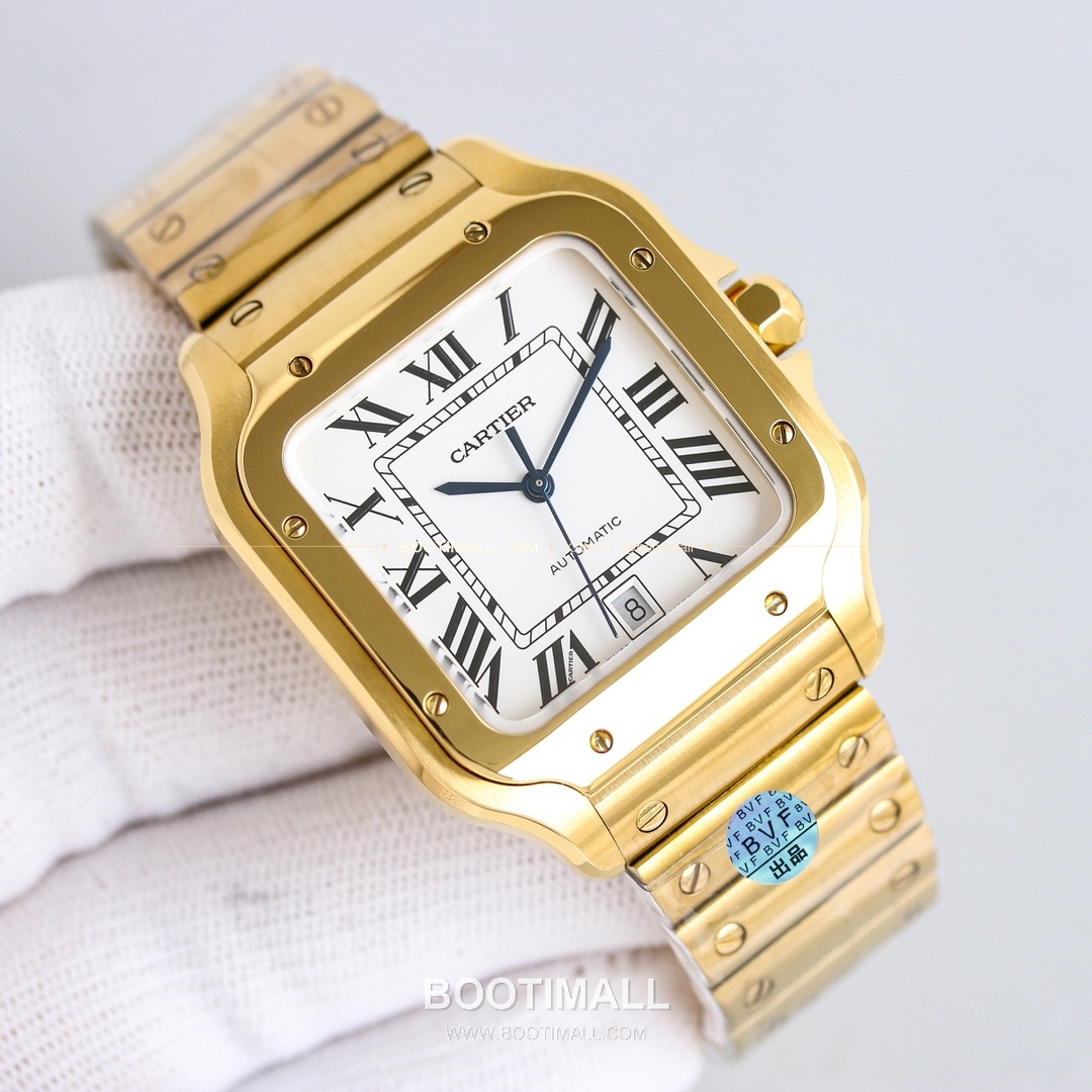 까르띠에 산토스 스틸 블루핸즈 오토매틱 Cartier Santos Steel Blue Hands Automatic 39.8mm 2