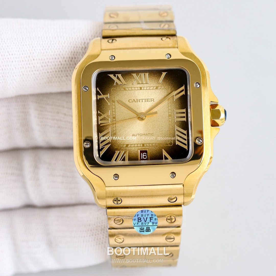 까르띠에 산토스 스틸 블루핸즈 오토매틱 Cartier Santos Steel Blue Hands Automatic 39.8mm 3