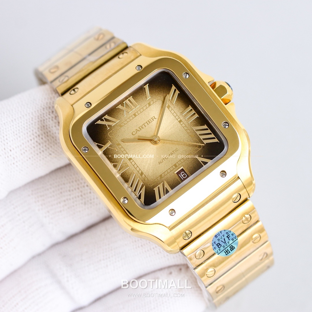 까르띠에 산토스 스틸 블루핸즈 오토매틱 Cartier Santos Steel Blue Hands Automatic 39.8mm 4