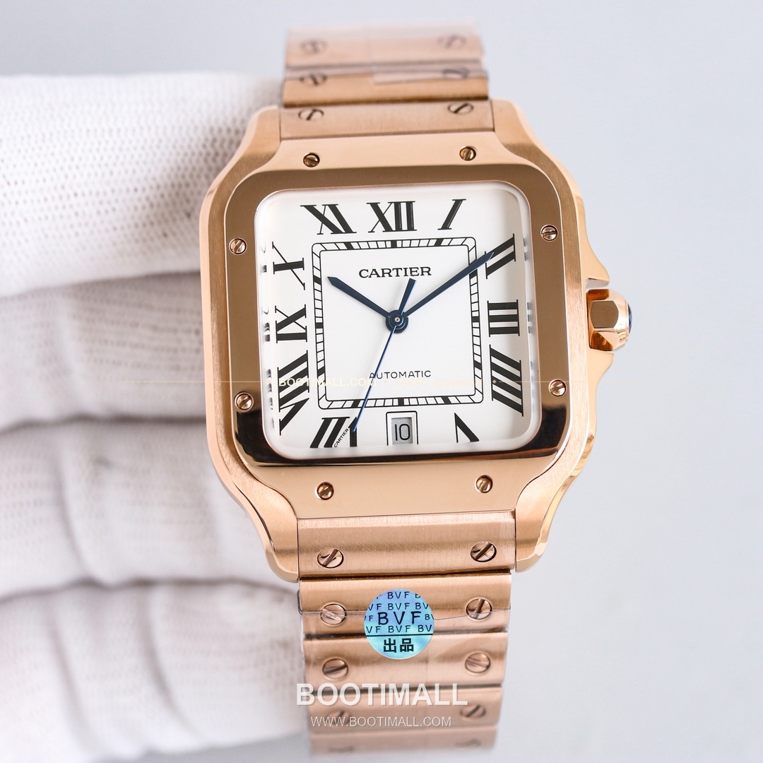 까르띠에 산토스 스틸 블루핸즈 오토매틱 Cartier Santos Steel Blue Hands Automatic 39.8mm 5