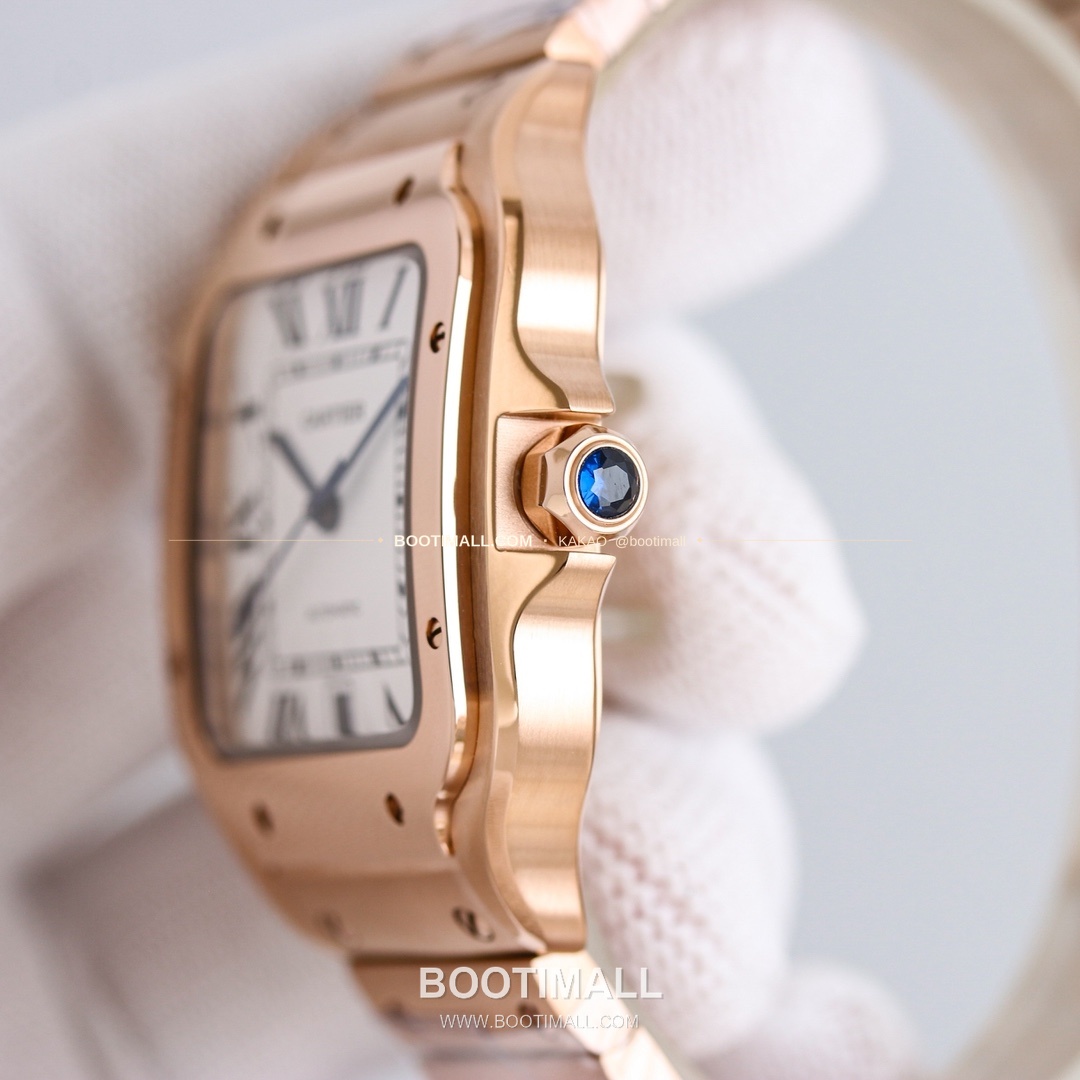 까르띠에 산토스 스틸 블루핸즈 오토매틱 Cartier Santos Steel Blue Hands Automatic 39.8mm 7