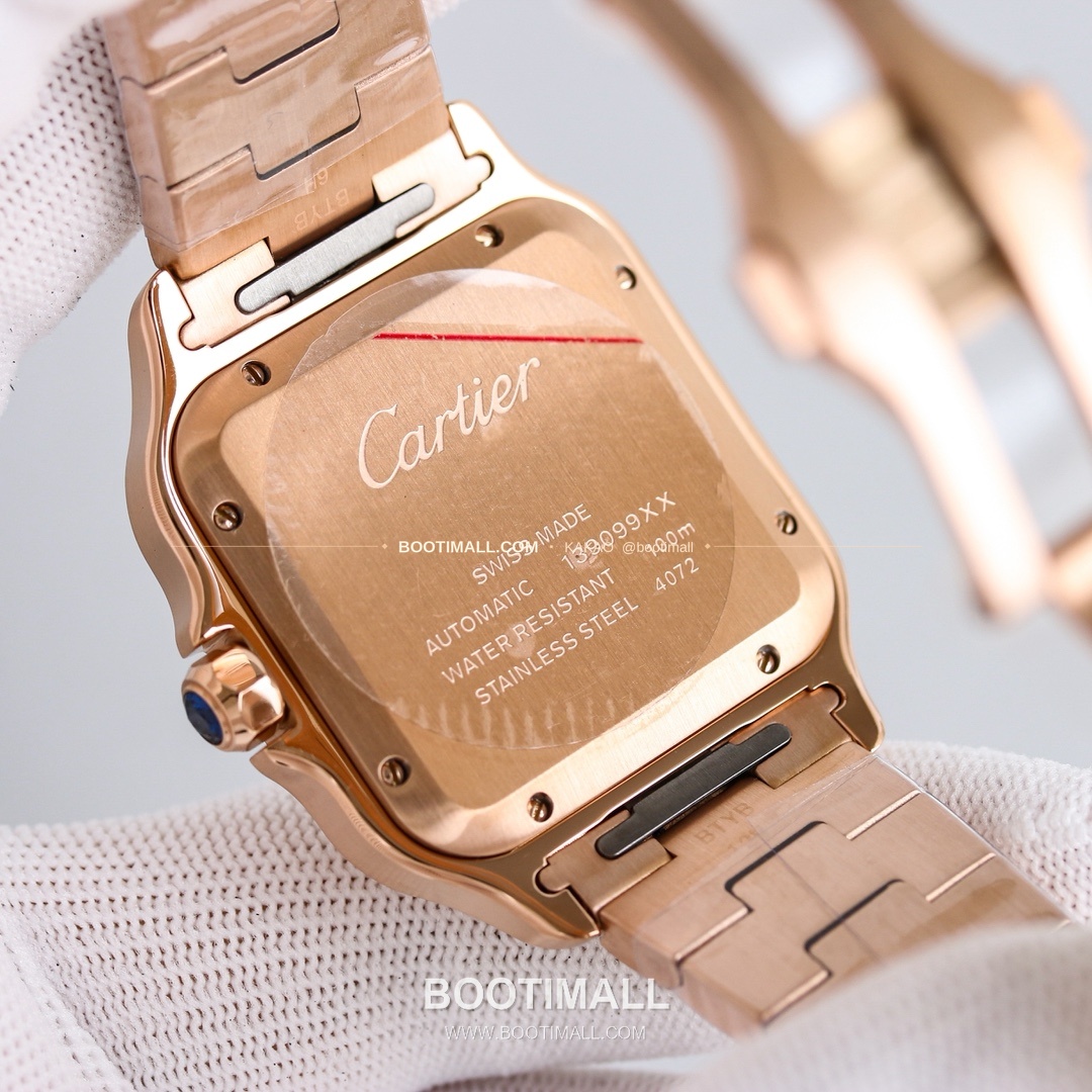 까르띠에 산토스 스틸 블루핸즈 오토매틱 Cartier Santos Steel Blue Hands Automatic 39.8mm 8