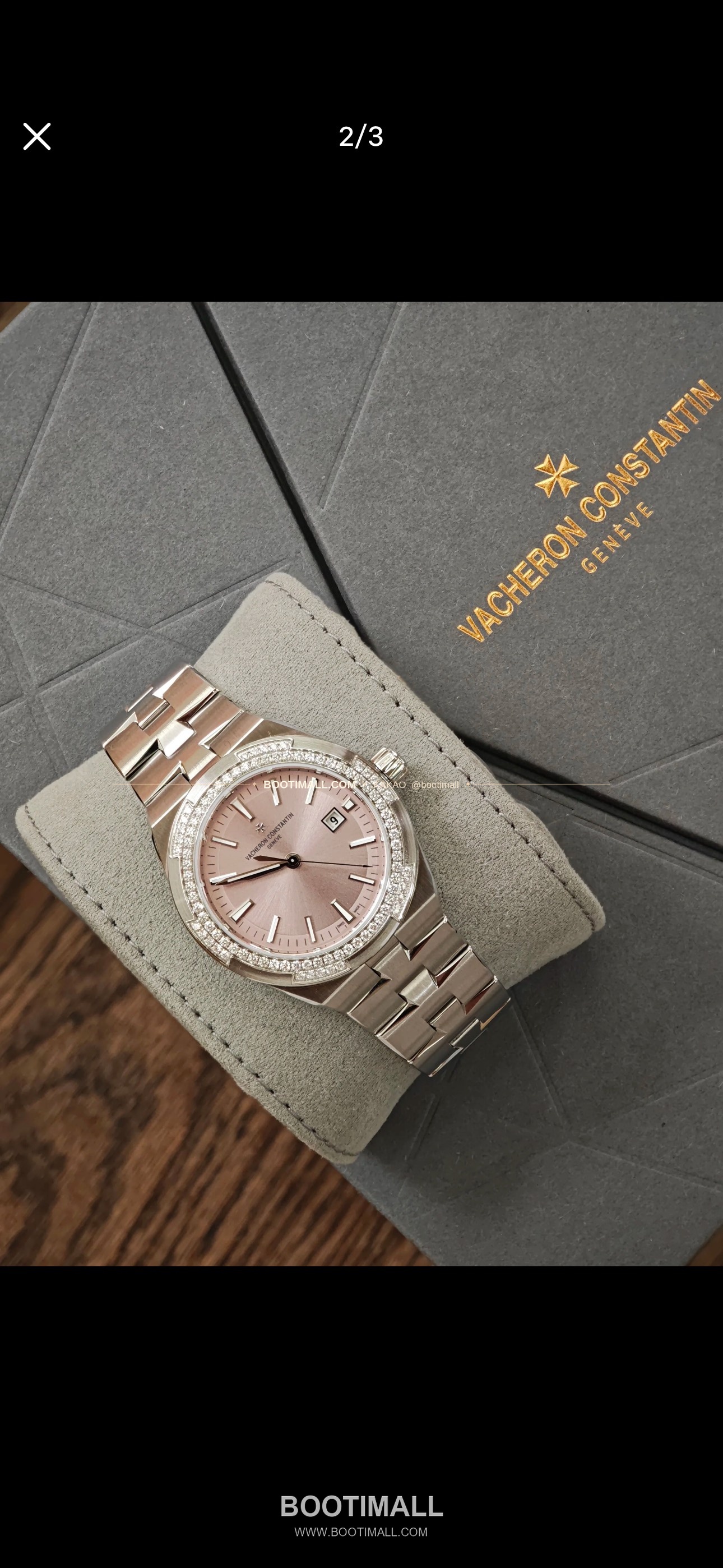 바쉐론콘스탄틴 오버시즈 스틸 선레이 다이얼 쿼츠 Vacheron Constantin Overseas Steel Sunray Dial Quartz 33mm 2