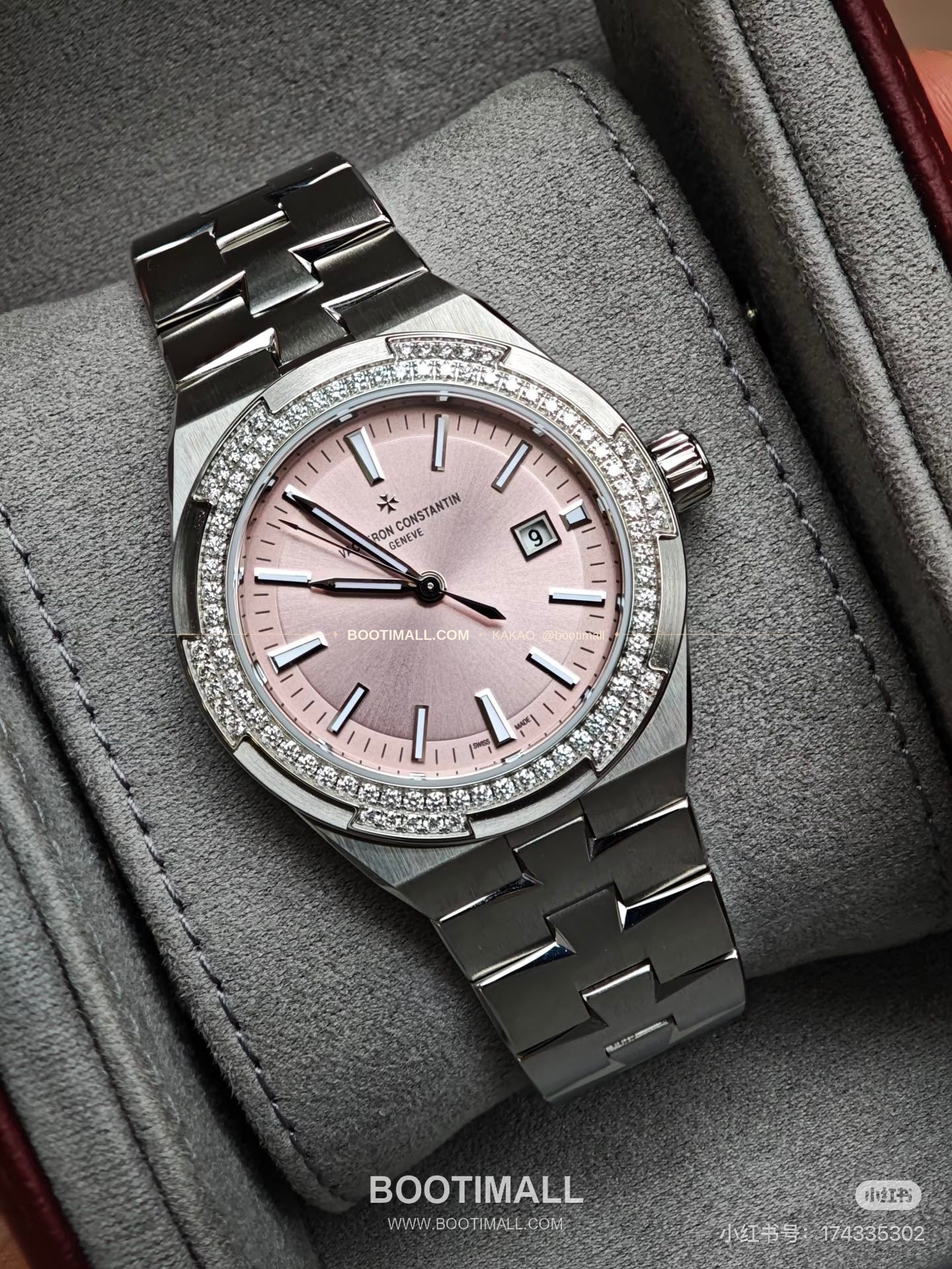 바쉐론콘스탄틴 오버시즈 스틸 선레이 다이얼 쿼츠 Vacheron Constantin Overseas Steel Sunray Dial Quartz 33mm 7