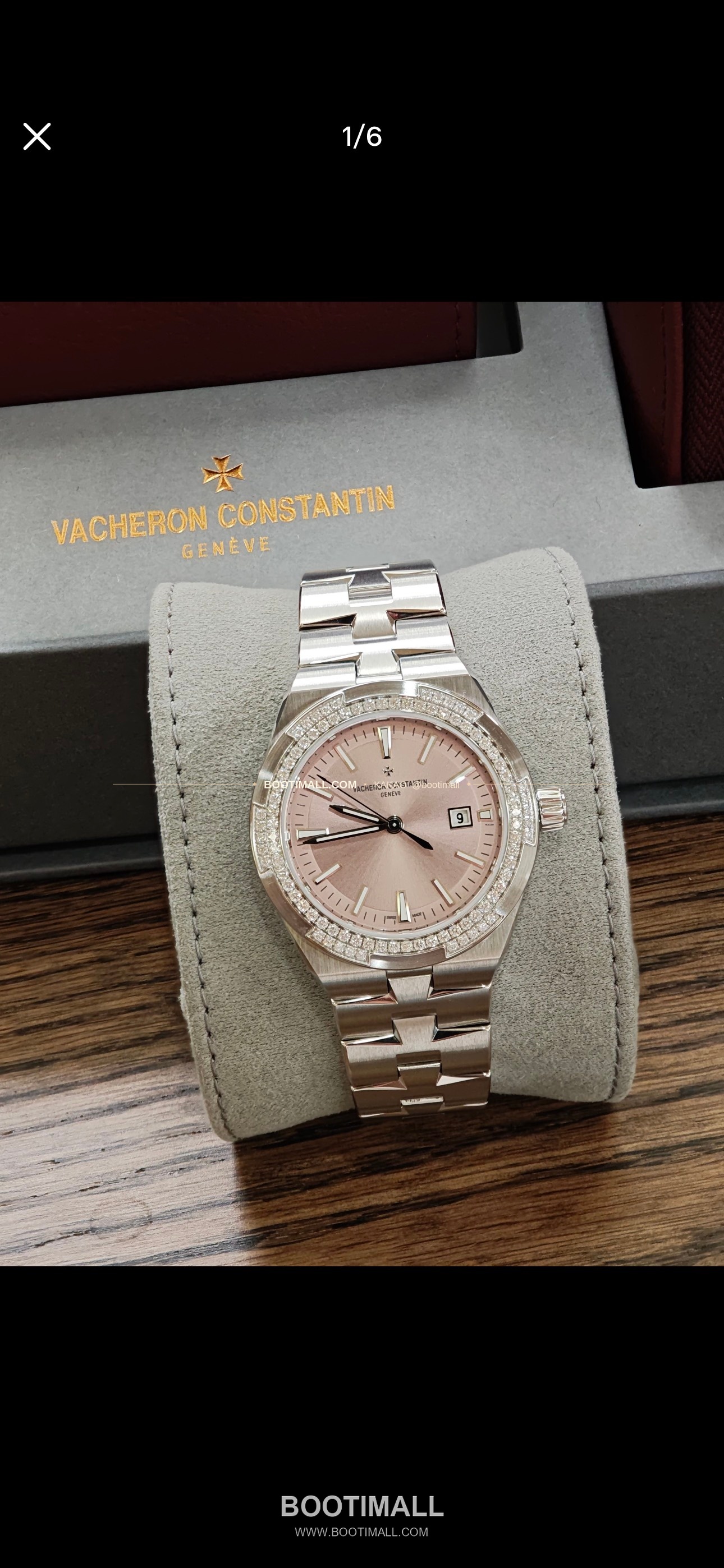 바쉐론콘스탄틴 오버시즈 스틸 선레이 다이얼 쿼츠 Vacheron Constantin Overseas Steel Sunray Dial Quartz 33mm 8
