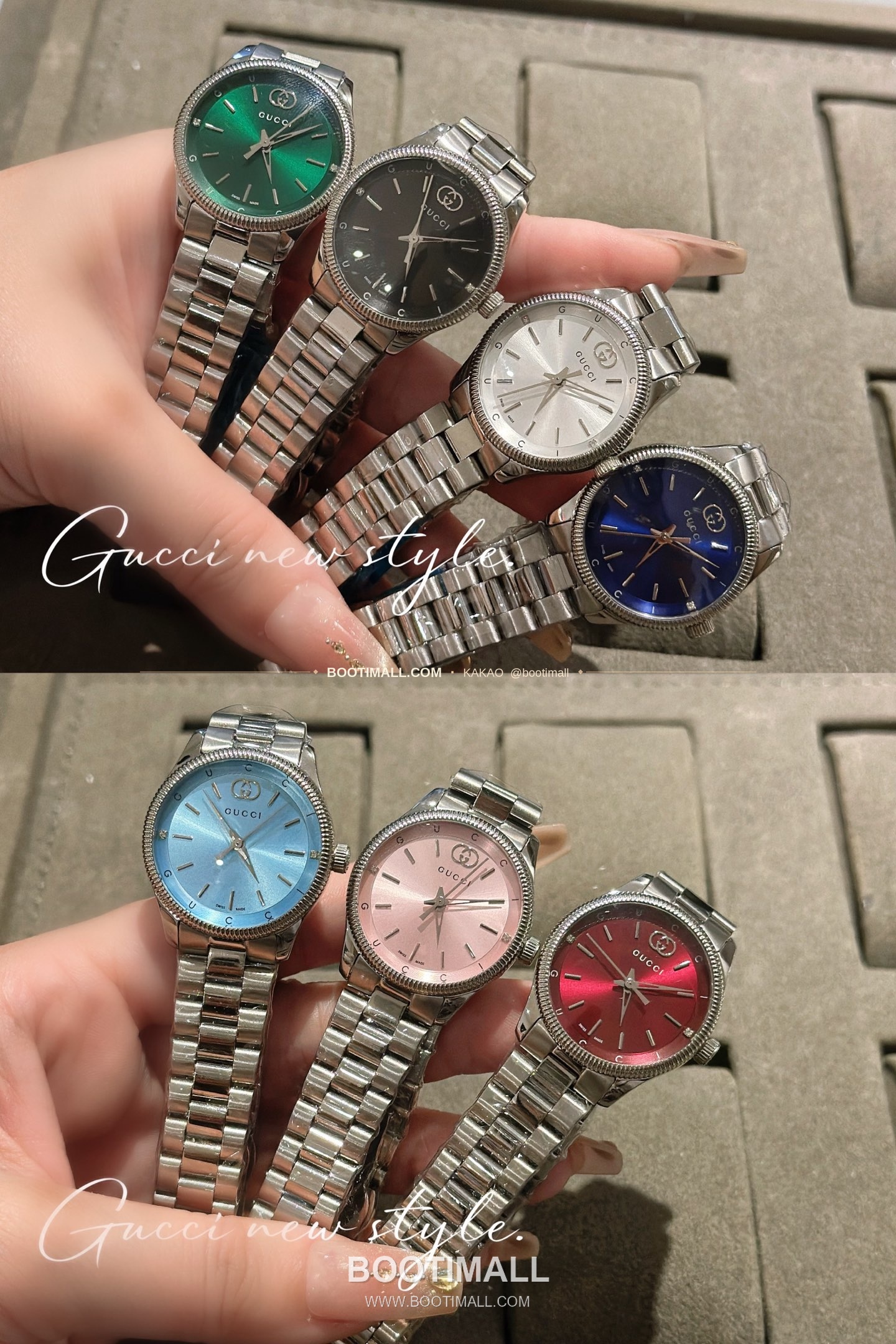 구찌 G타임리스 스틸 더블G 다이얼 쿼츠 Gucci G-Timeless Steel Double G Dial Quartz 29mm 8