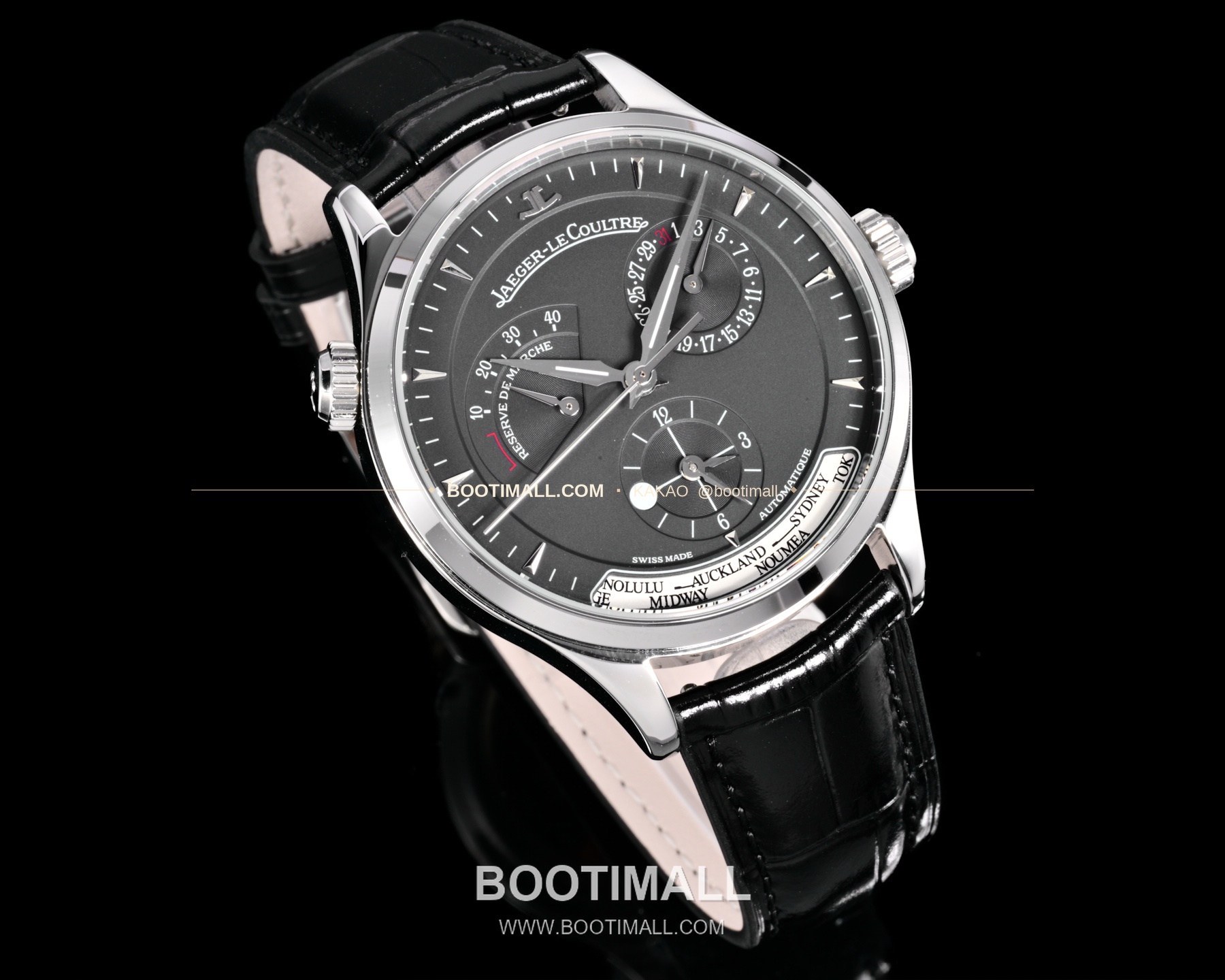 예거르쿨트르 마스터 지오그래픽 스틸 듀얼타임 오토매틱 Jaeger-LeCoultre Master Geographic Steel Dual Time Automatic Q1428421 42mm 3