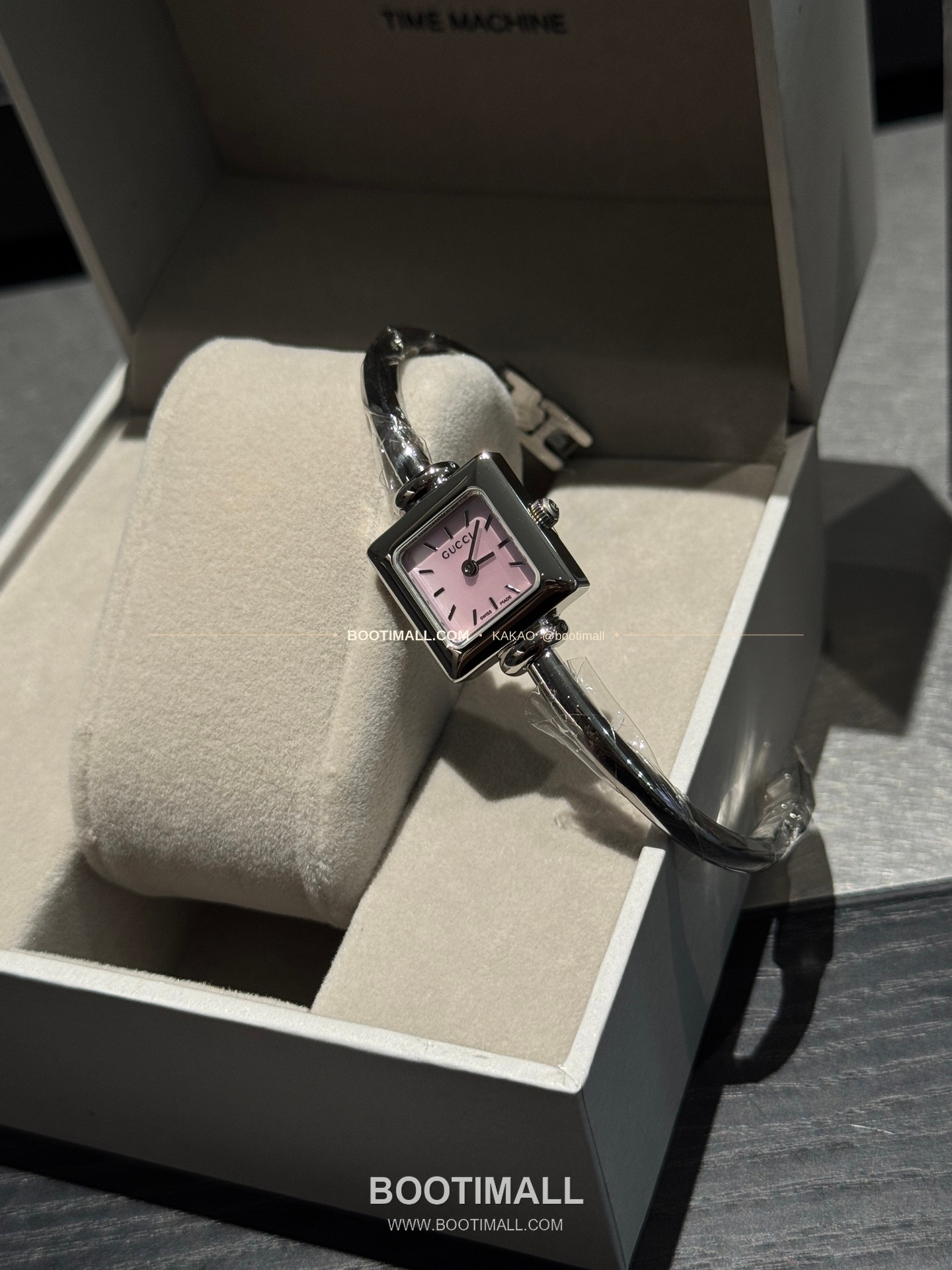 구찌 스퀘어 스틸 자개 다이얼 브레이슬릿 쿼츠 Gucci Square Steel Mother of Pearl Bracelet Quartz 20mm 4