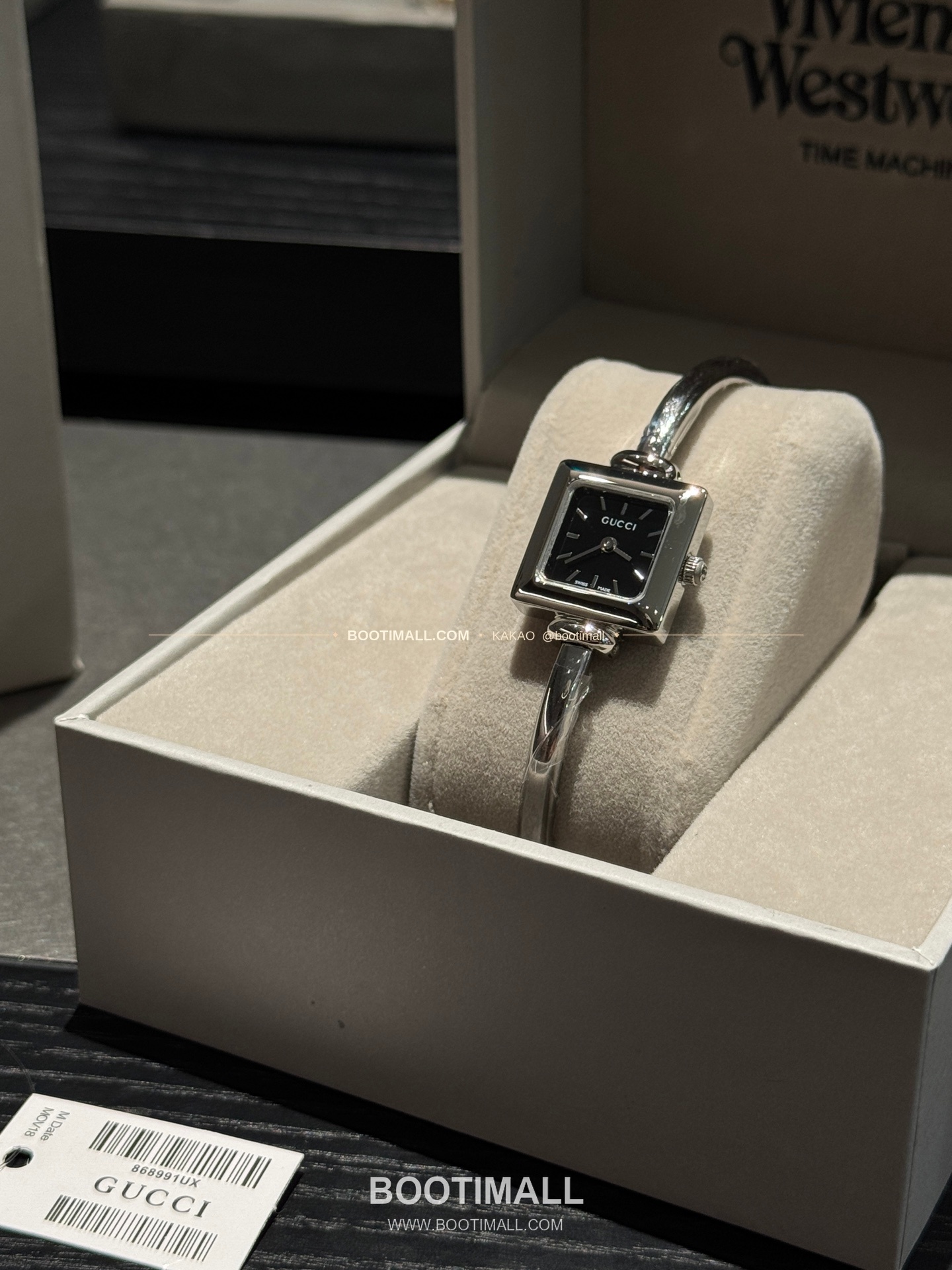 구찌 스퀘어 스틸 자개 다이얼 브레이슬릿 쿼츠 Gucci Square Steel Mother of Pearl Bracelet Quartz 20mm 5