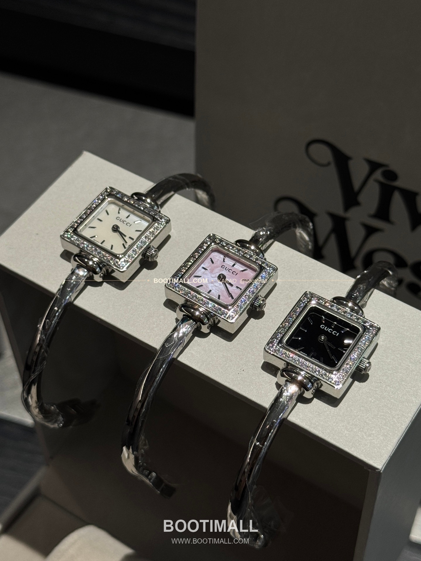 구찌 스퀘어 스틸 자개 다이얼 브레이슬릿 쿼츠 Gucci Square Steel Mother of Pearl Bracelet Quartz 20mm 2