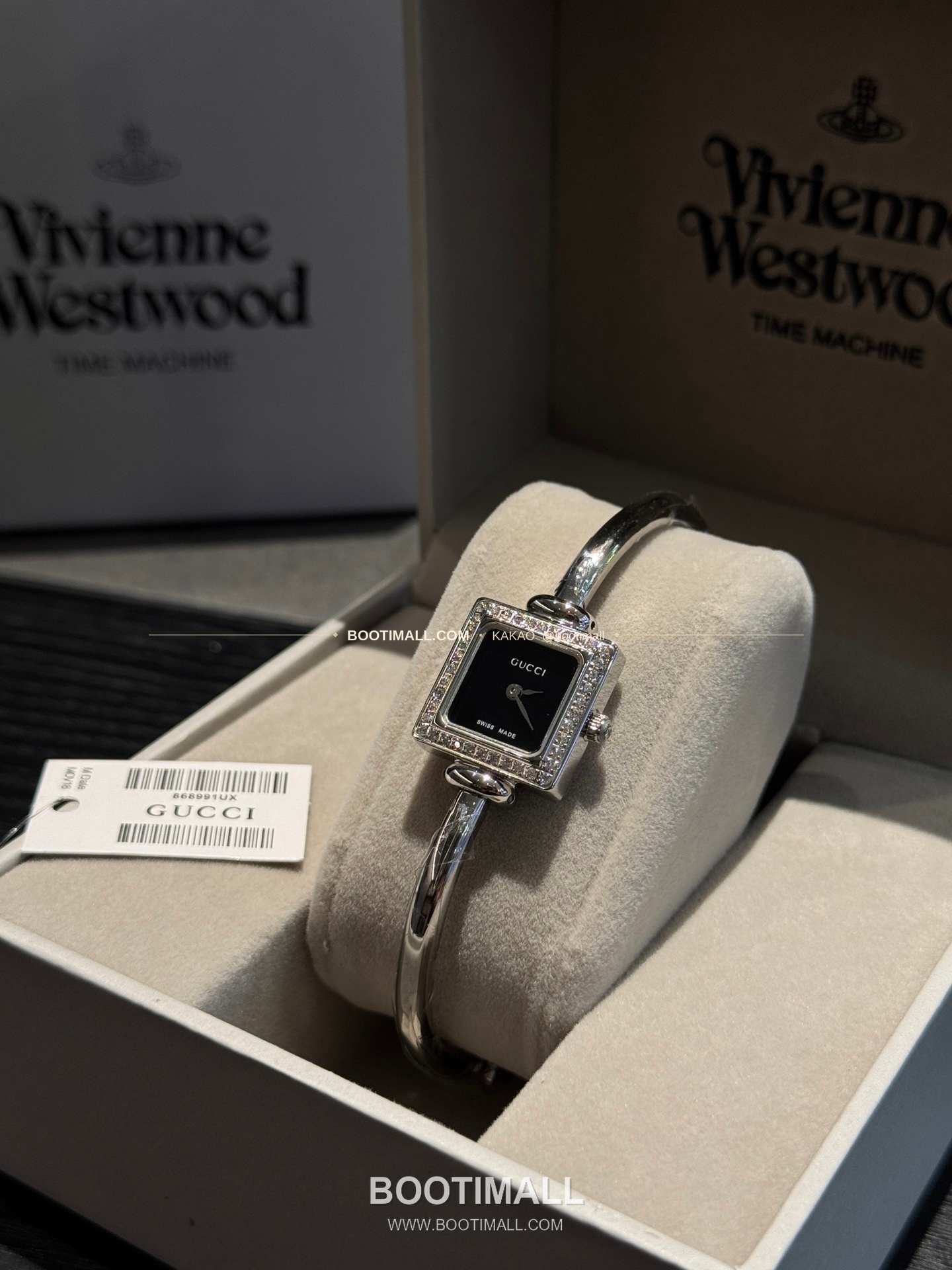 구찌 스퀘어 스틸 자개 다이얼 브레이슬릿 쿼츠 Gucci Square Steel Mother of Pearl Bracelet Quartz 20mm 3