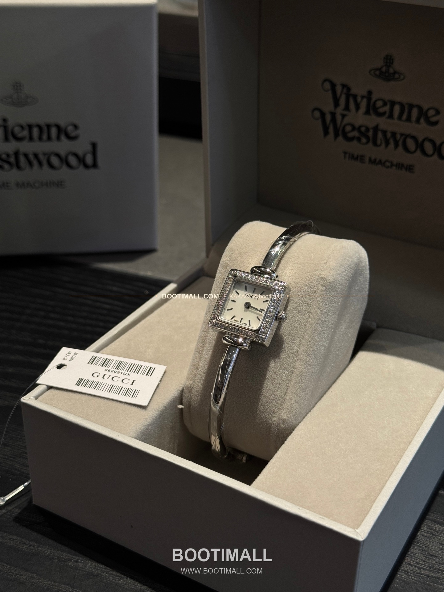 구찌 스퀘어 스틸 자개 다이얼 브레이슬릿 쿼츠 Gucci Square Steel Mother of Pearl Bracelet Quartz 20mm 4