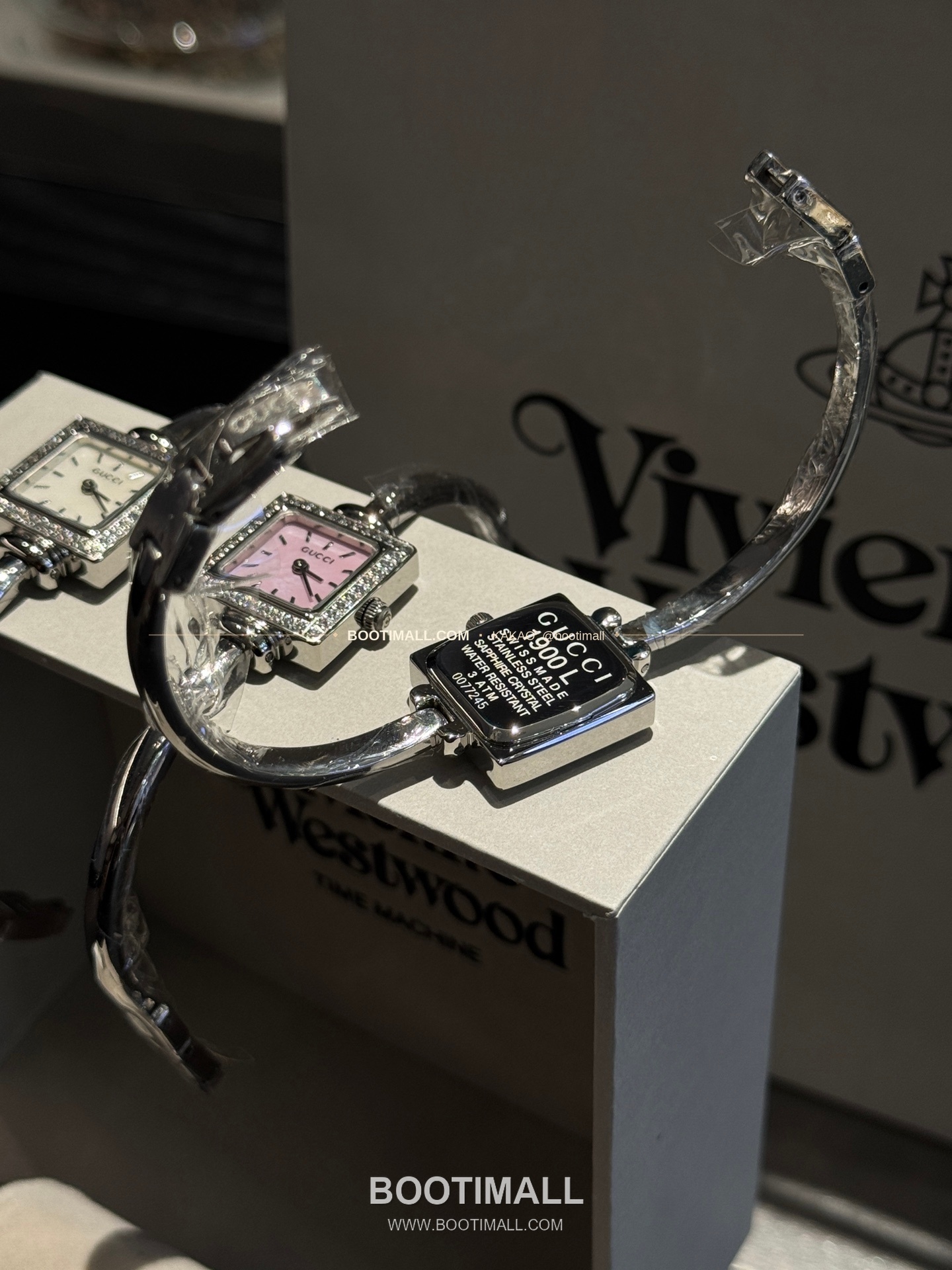 구찌 스퀘어 스틸 자개 다이얼 브레이슬릿 쿼츠 Gucci Square Steel Mother of Pearl Bracelet Quartz 20mm 9