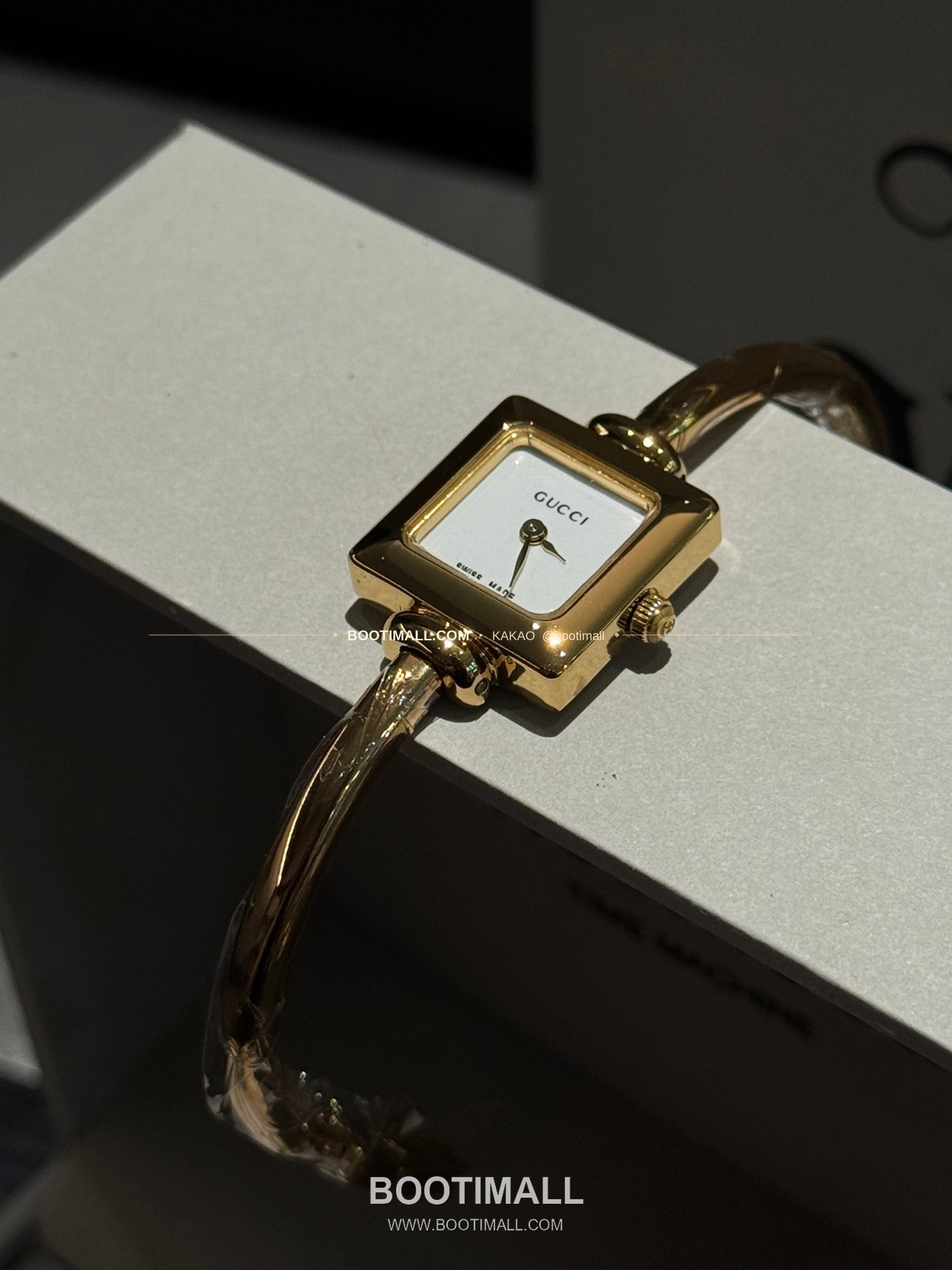 구찌 스퀘어 스틸 자개 다이얼 브레이슬릿 쿼츠 Gucci Square Steel Mother of Pearl Bracelet Quartz 20mm 4