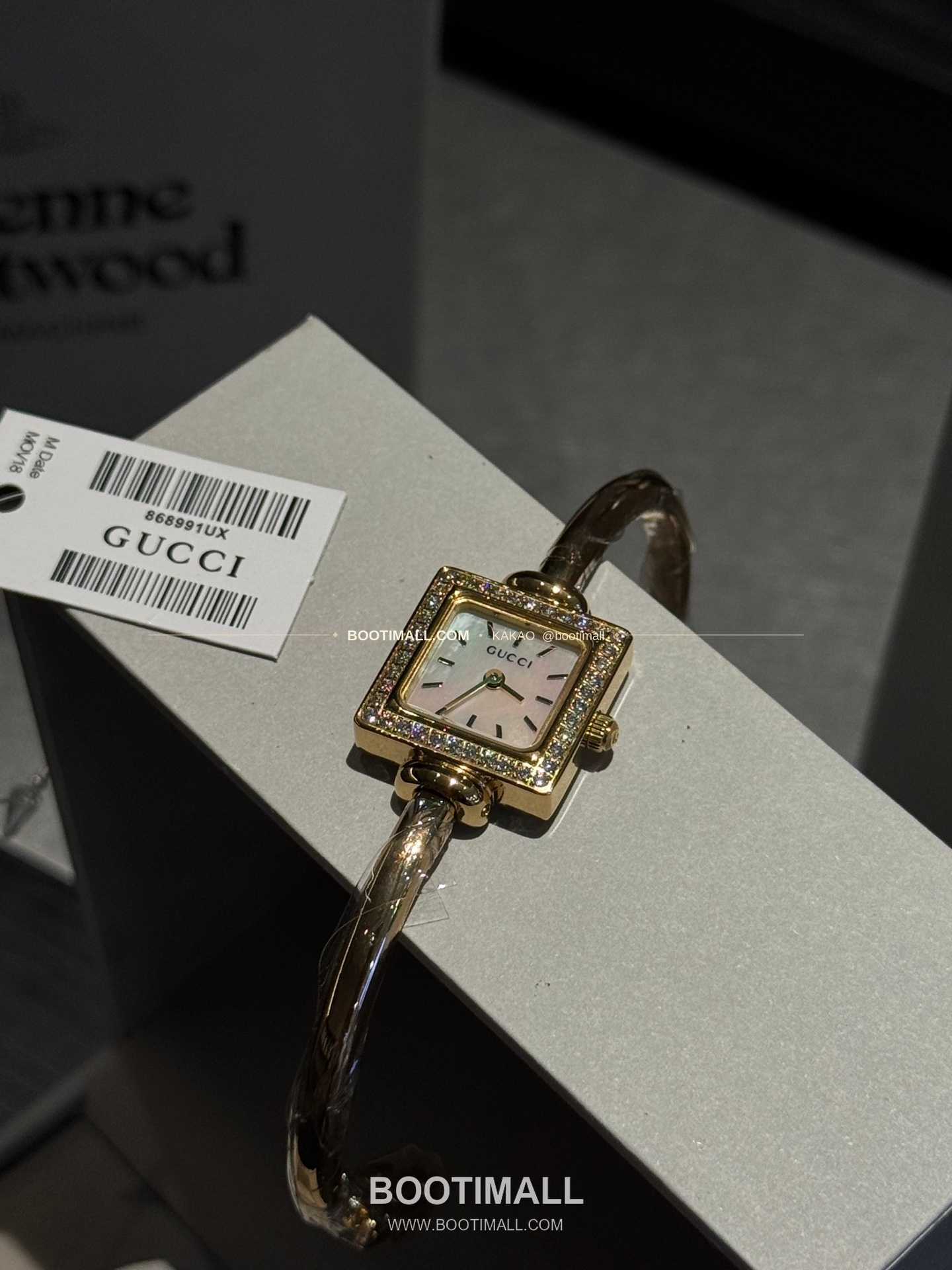 구찌 스퀘어 스틸 자개 다이얼 브레이슬릿 쿼츠 Gucci Square Steel Mother of Pearl Bracelet Quartz 20mm 3