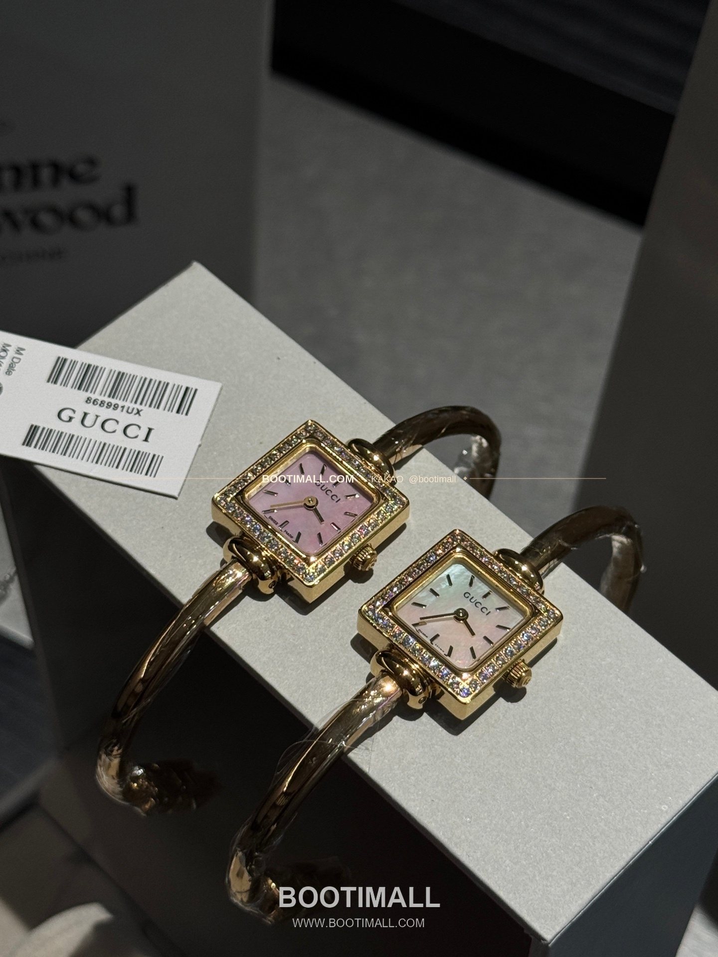 구찌 스퀘어 스틸 자개 다이얼 브레이슬릿 쿼츠 Gucci Square Steel Mother of Pearl Bracelet Quartz 20mm 6