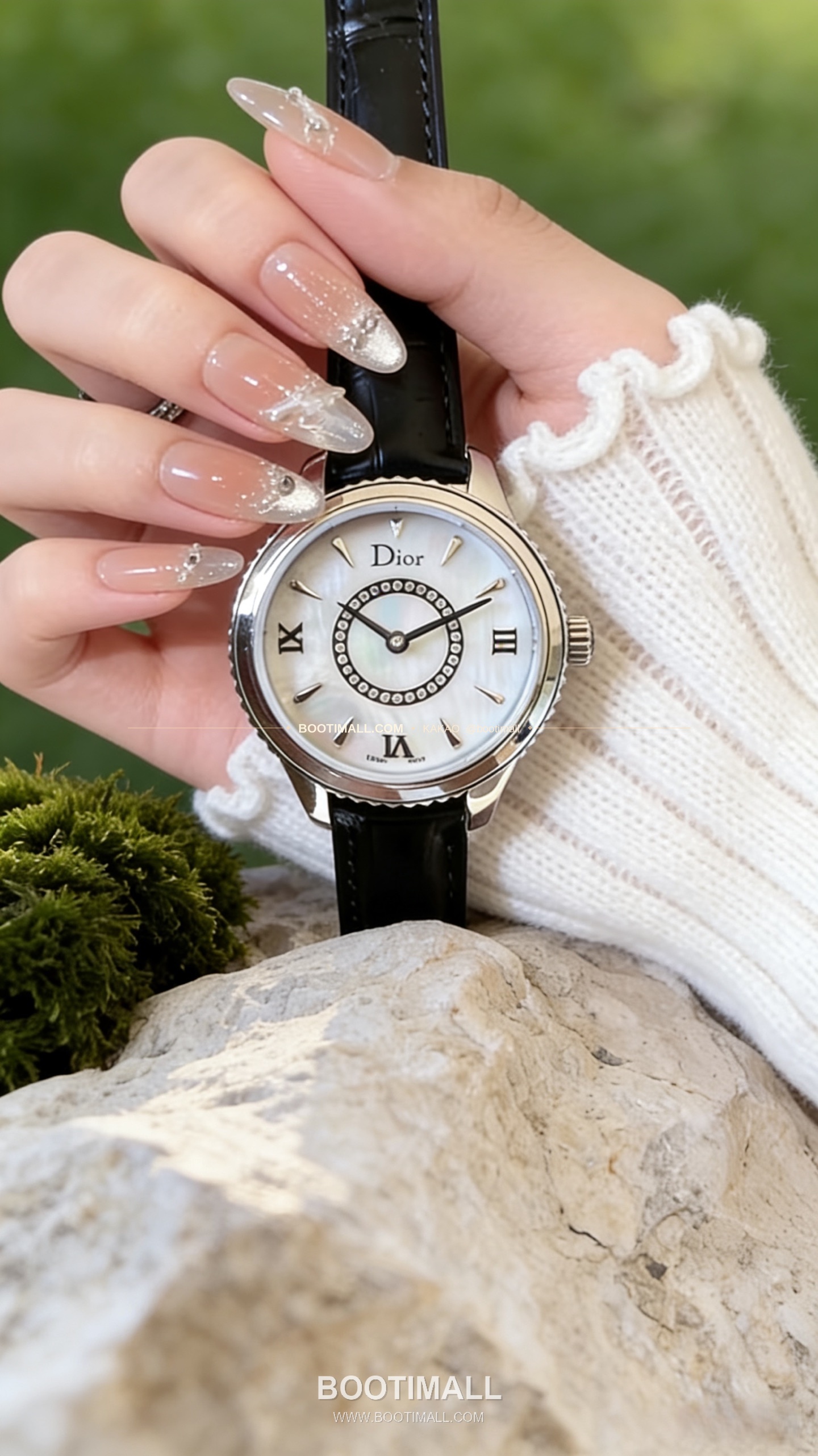 디올 몽테뉴 VIII 스틸 버건디 다이얼 쿼츠 Dior Montaigne VIII Steel Burgundy Dial Quartz 33mm 2