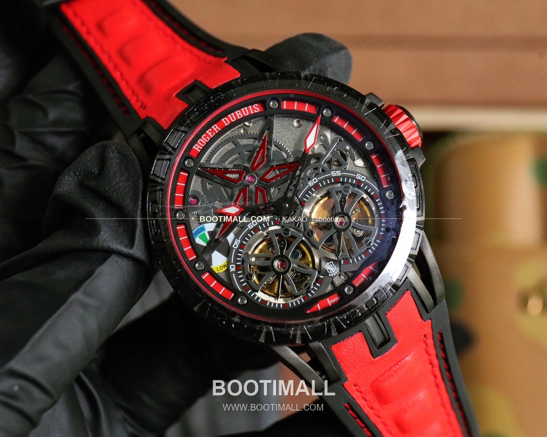 로저드뷔 엑스칼리버 스켈레톤 더블밸런스 DLC 티타늄 오토매틱 Roger Dubuis Excalibur Skeleton Double Balance DLC Titanium Automatic 46mm 2