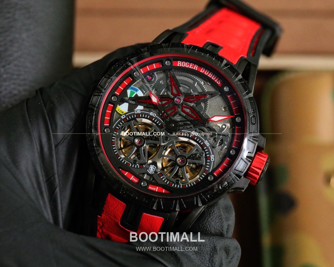 로저드뷔 엑스칼리버 스켈레톤 더블밸런스 DLC 티타늄 오토매틱 Roger Dubuis Excalibur Skeleton Double Balance DLC Titanium Automatic 46mm 3