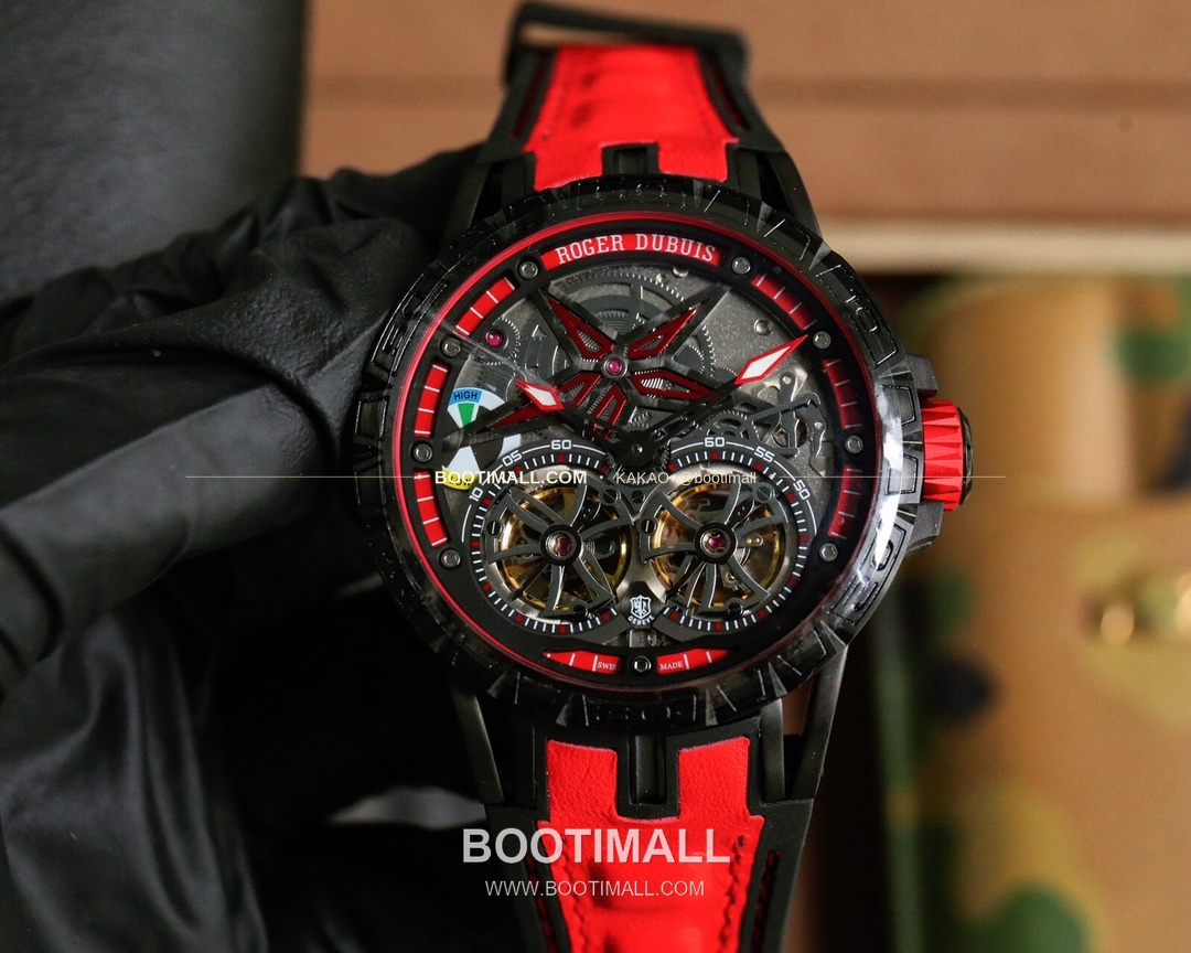 로저드뷔 엑스칼리버 스켈레톤 더블밸런스 DLC 티타늄 오토매틱 Roger Dubuis Excalibur Skeleton Double Balance DLC Titanium Automatic 46mm 1