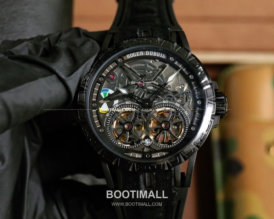 로저드뷔 엑스칼리버 스켈레톤 더블밸런스 DLC 티타늄 오토매틱 Roger Dubuis Excalibur Skeleton Double Balance DLC Titanium Automatic 46mm 6