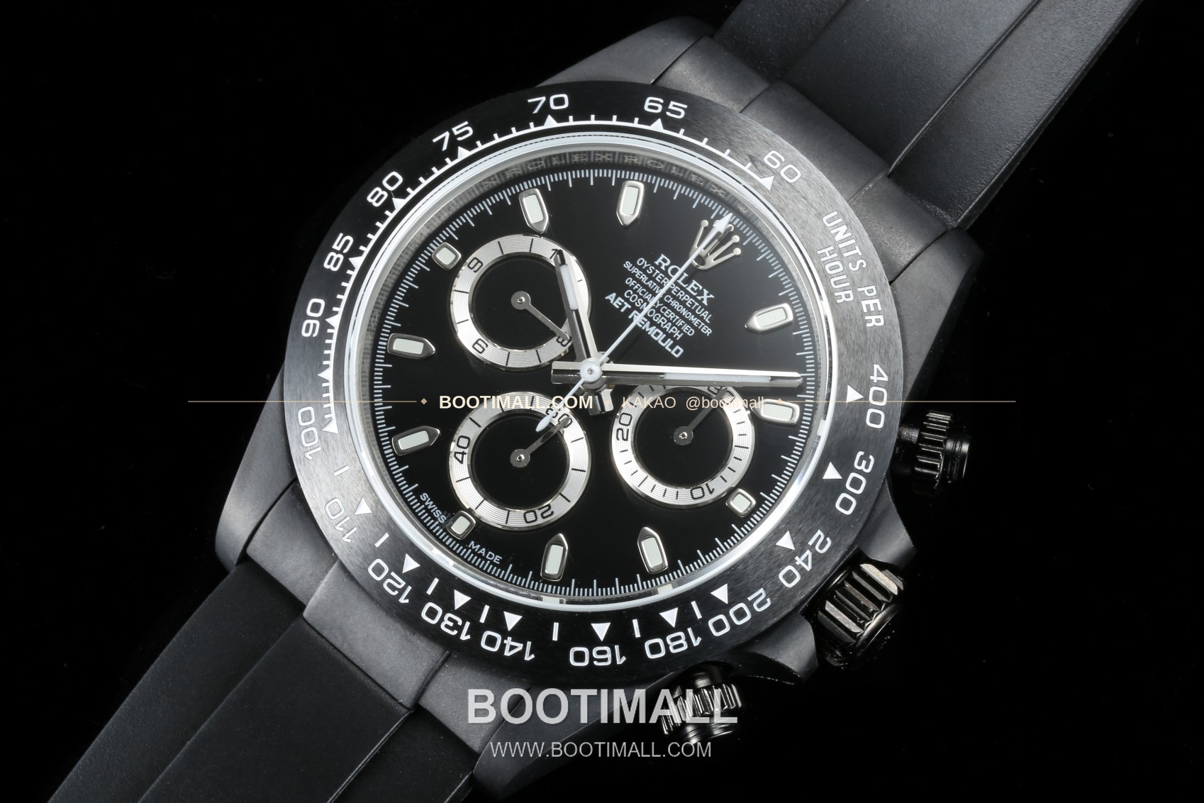 롤렉스 데이토나 AET 커스텀 블랙 세라믹 크로노그래프 오토매틱 Rolex Daytona AET Custom Black Ceramic Chronograph Automatic 40mm 3