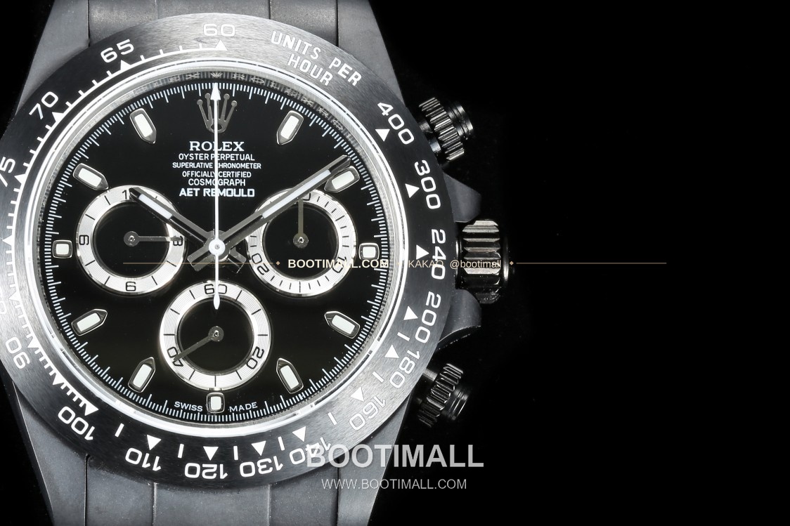 롤렉스 데이토나 AET 커스텀 블랙 세라믹 크로노그래프 오토매틱 Rolex Daytona AET Custom Black Ceramic Chronograph Automatic 40mm 5