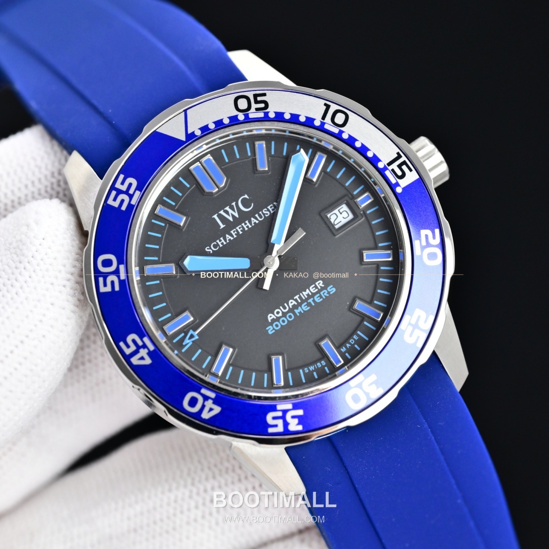 IWC 아쿠아타이머 스틸 블랙 베젤 오토매틱 IWC Aquatimer Steel Black Bezel Automatic 44mm 1