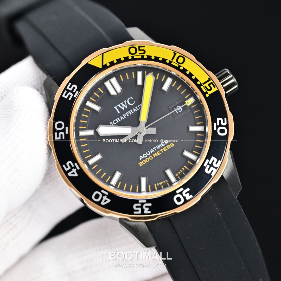 IWC 아쿠아타이머 스틸 블랙 베젤 오토매틱 IWC Aquatimer Steel Black Bezel Automatic 44mm 3