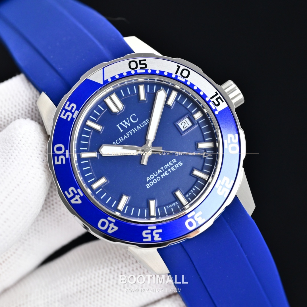 IWC 아쿠아타이머 스틸 블랙 베젤 오토매틱 IWC Aquatimer Steel Black Bezel Automatic 44mm 4