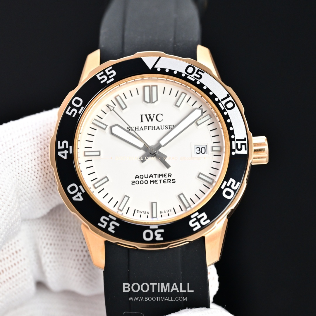 IWC 아쿠아타이머 스틸 블랙 베젤 오토매틱 IWC Aquatimer Steel Black Bezel Automatic 44mm 2