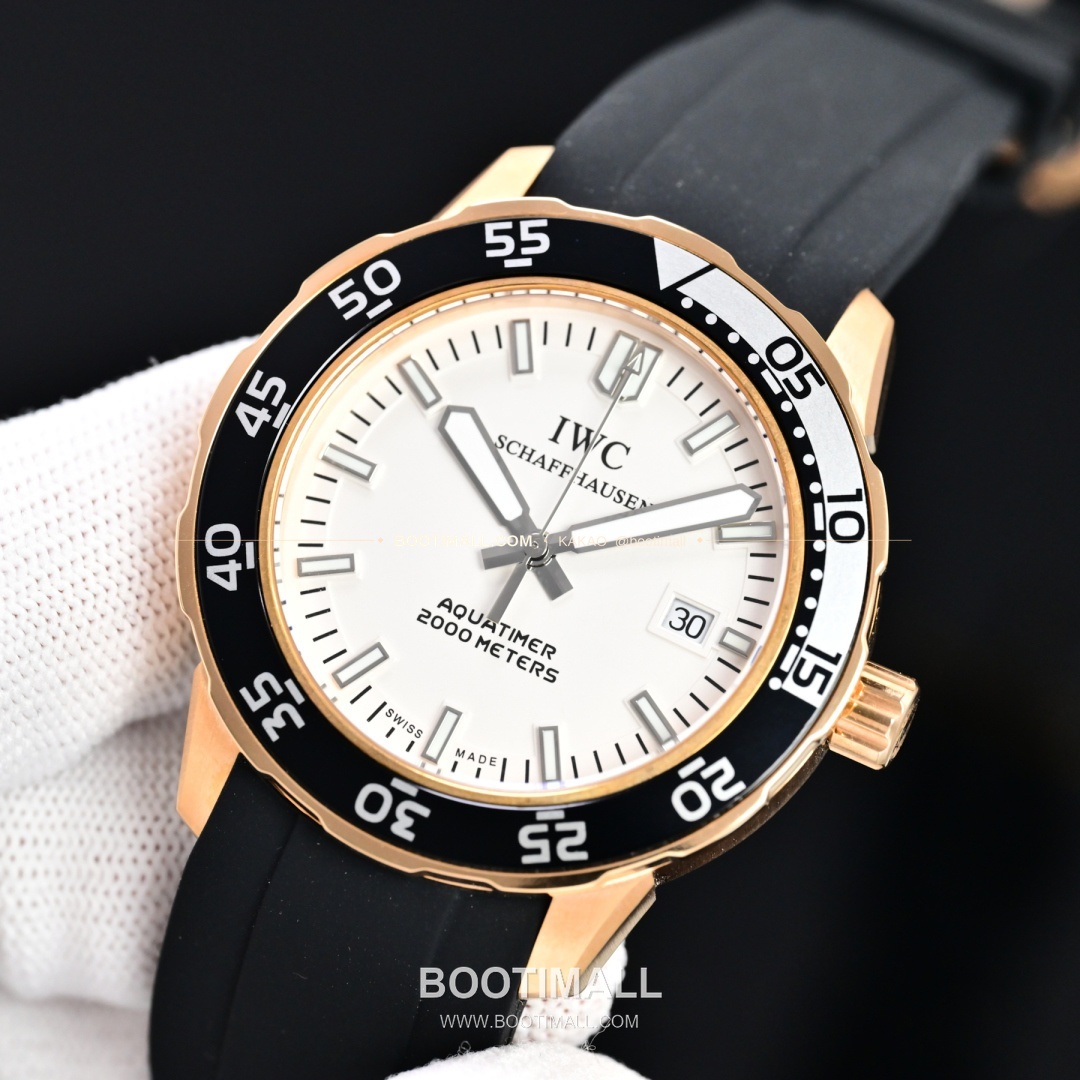 IWC 아쿠아타이머 스틸 블랙 베젤 오토매틱 IWC Aquatimer Steel Black Bezel Automatic 44mm 3