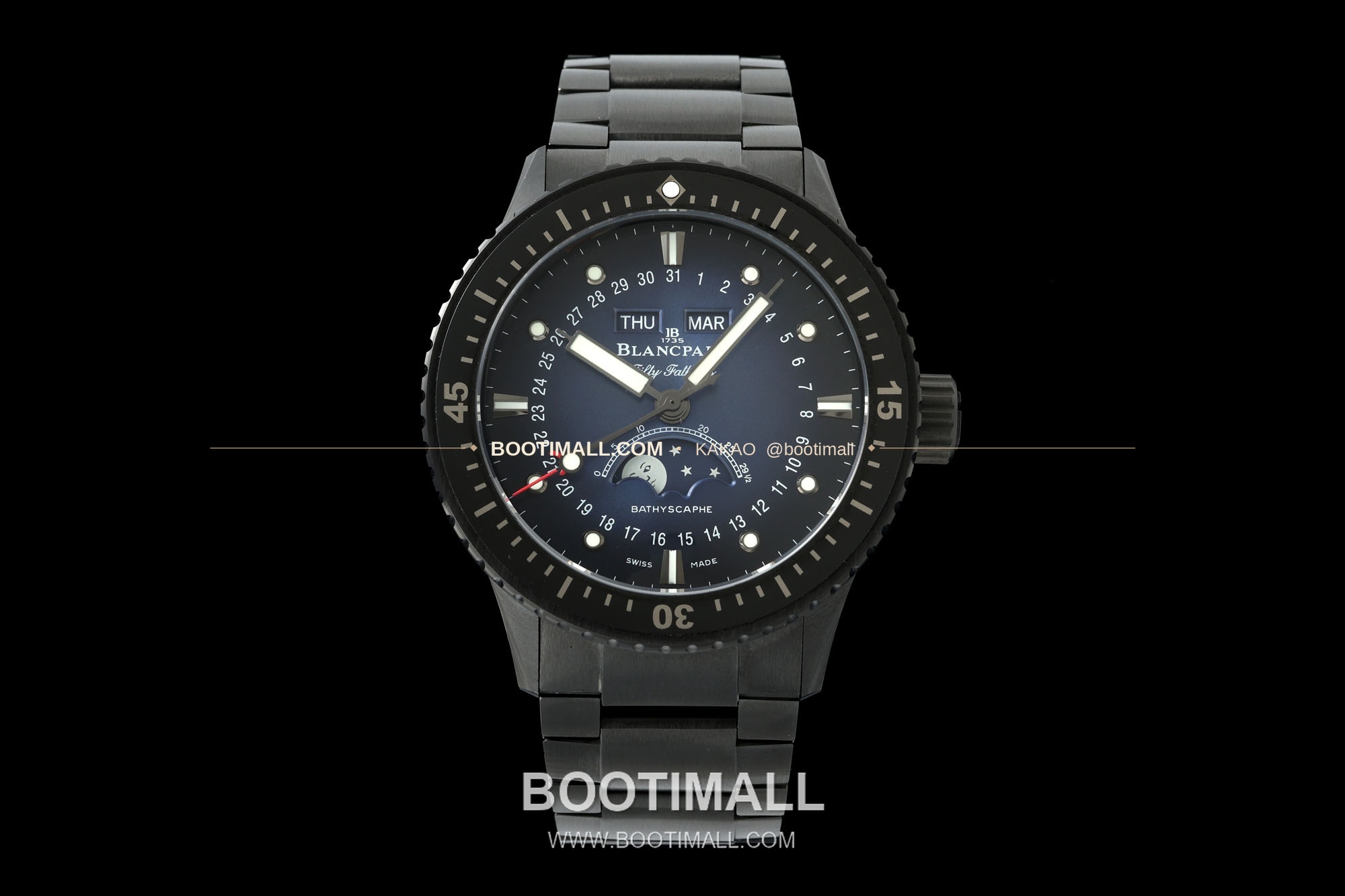 블랑팡 피프티패덤즈 바티스카프 세라믹 풀캘린더 문페이즈 오토매틱 Blancpain Fifty Fathoms Bathyscaphe Ceramic Complete Calendar Moonphase Automatic 43.6mm 1