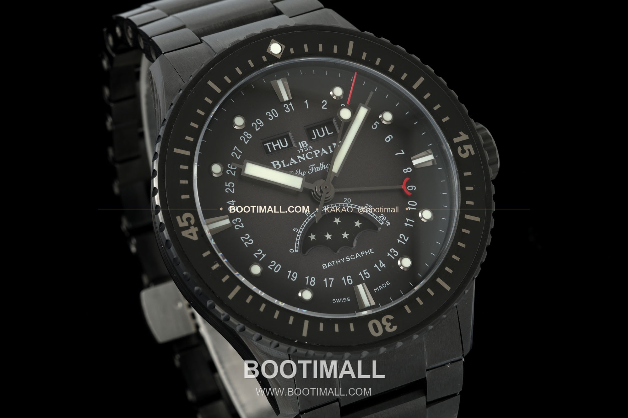 블랑팡 피프티패덤즈 바티스카프 세라믹 풀캘린더 문페이즈 오토매틱 Blancpain Fifty Fathoms Bathyscaphe Ceramic Complete Calendar Moonphase Automatic 43.6mm 2