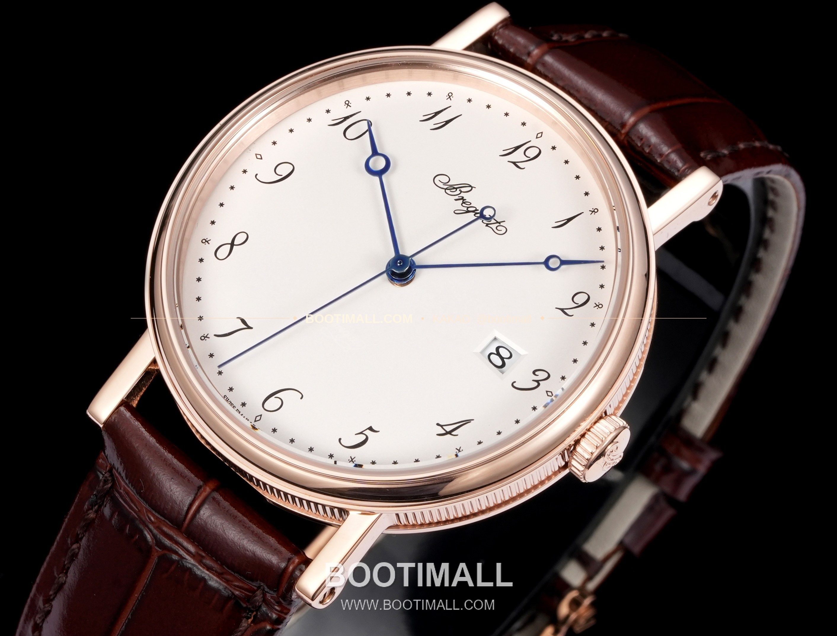 브레게 클래식 5177 에나멜 다이얼 블루핸즈 오토매틱 Breguet Classique 5177 Enamel Dial Blue Hands Automatic 38mm 4