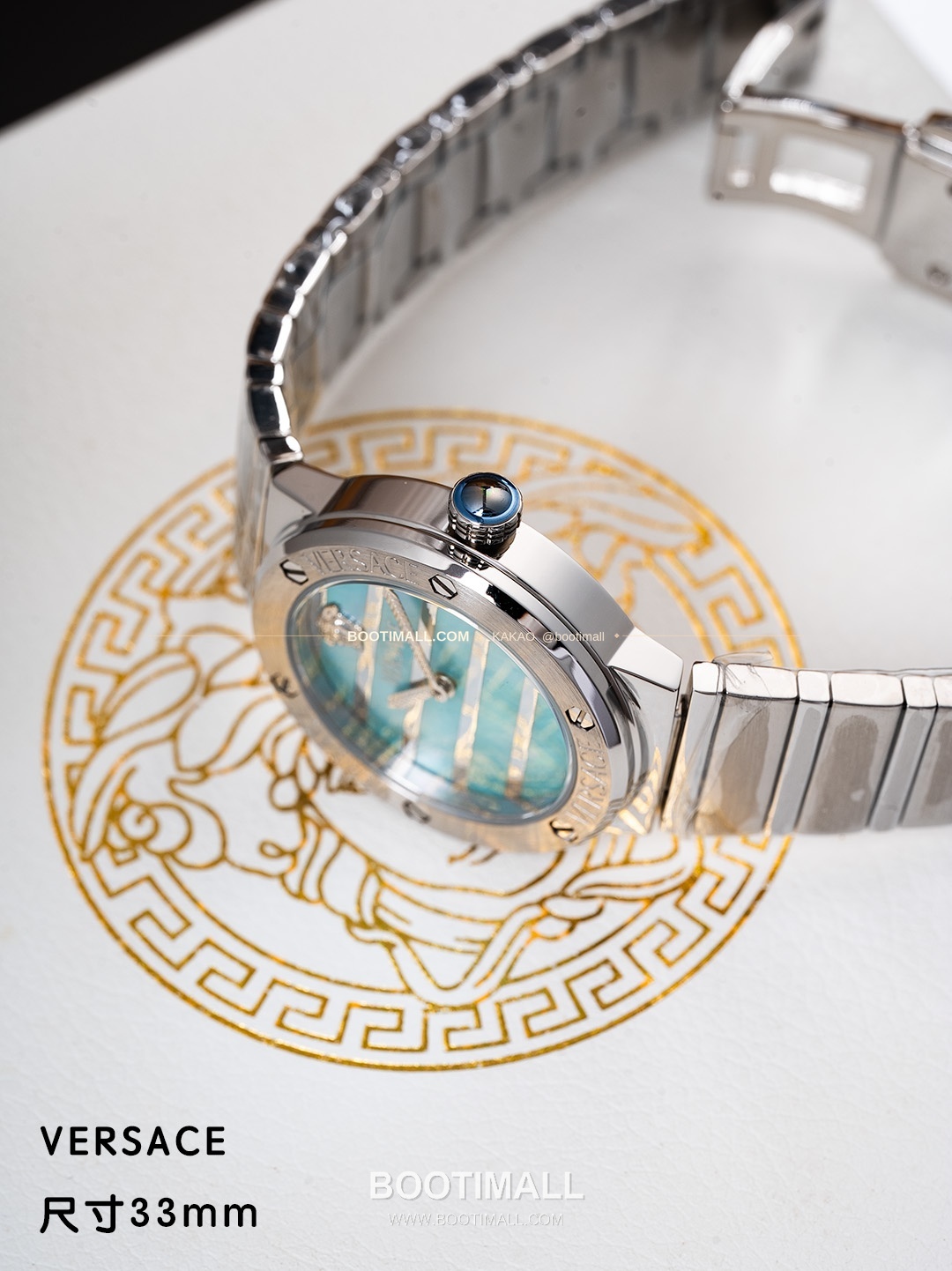 베르사체 그레카 로고 자개 다이얼 쿼츠 Versace Greca Logo Mother of Pearl Dial Quartz 33mm 6