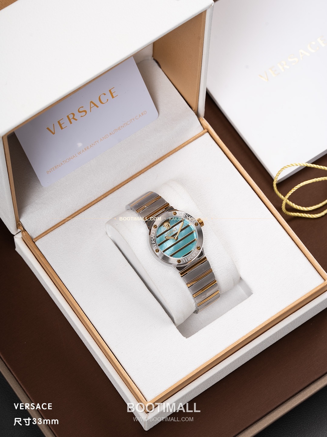 베르사체 그레카 로고 자개 다이얼 쿼츠 Versace Greca Logo Mother of Pearl Dial Quartz 33mm 5