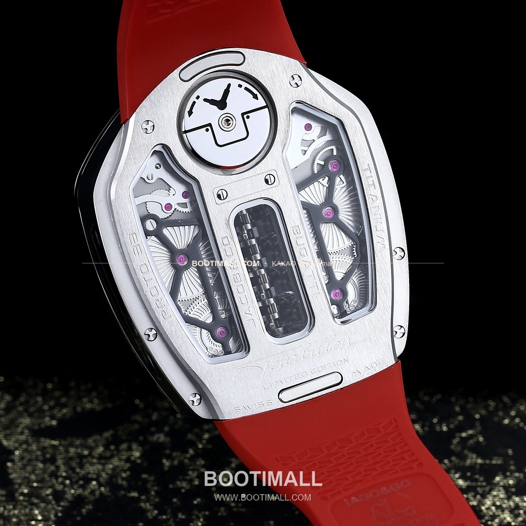 제이콥앤코 부가티 투르비용 W16 엔진 스켈레톤 오토매틱 Jacob & Co Bugatti Tourbillon W16 Engine Skeleton Automatic 55mm 7